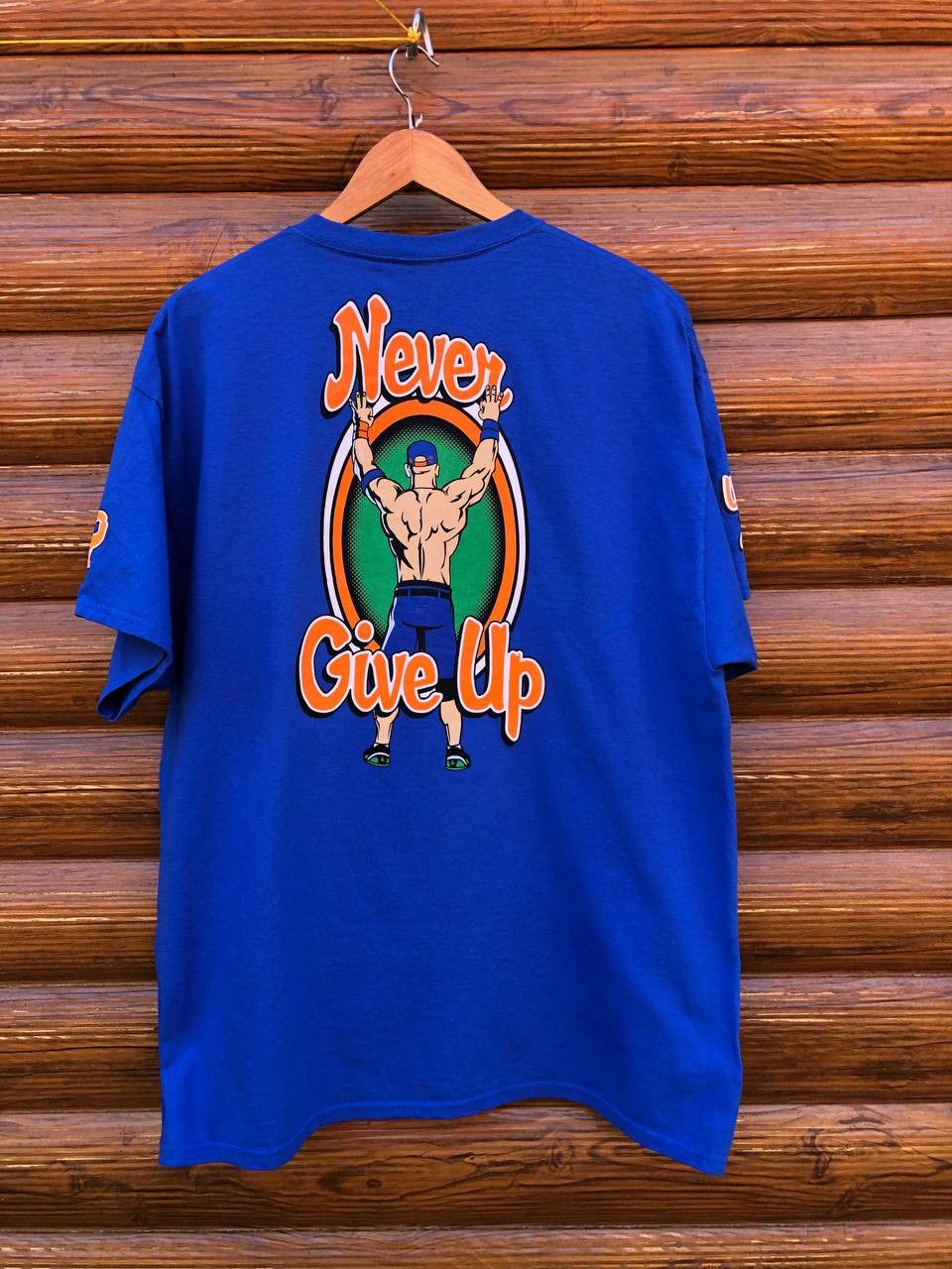 Vintage WWE John Cena Respect Earn It Never Give Up Vintage T-Shirt Size US XL / EU 56 / 4 - 4 Thumbnail