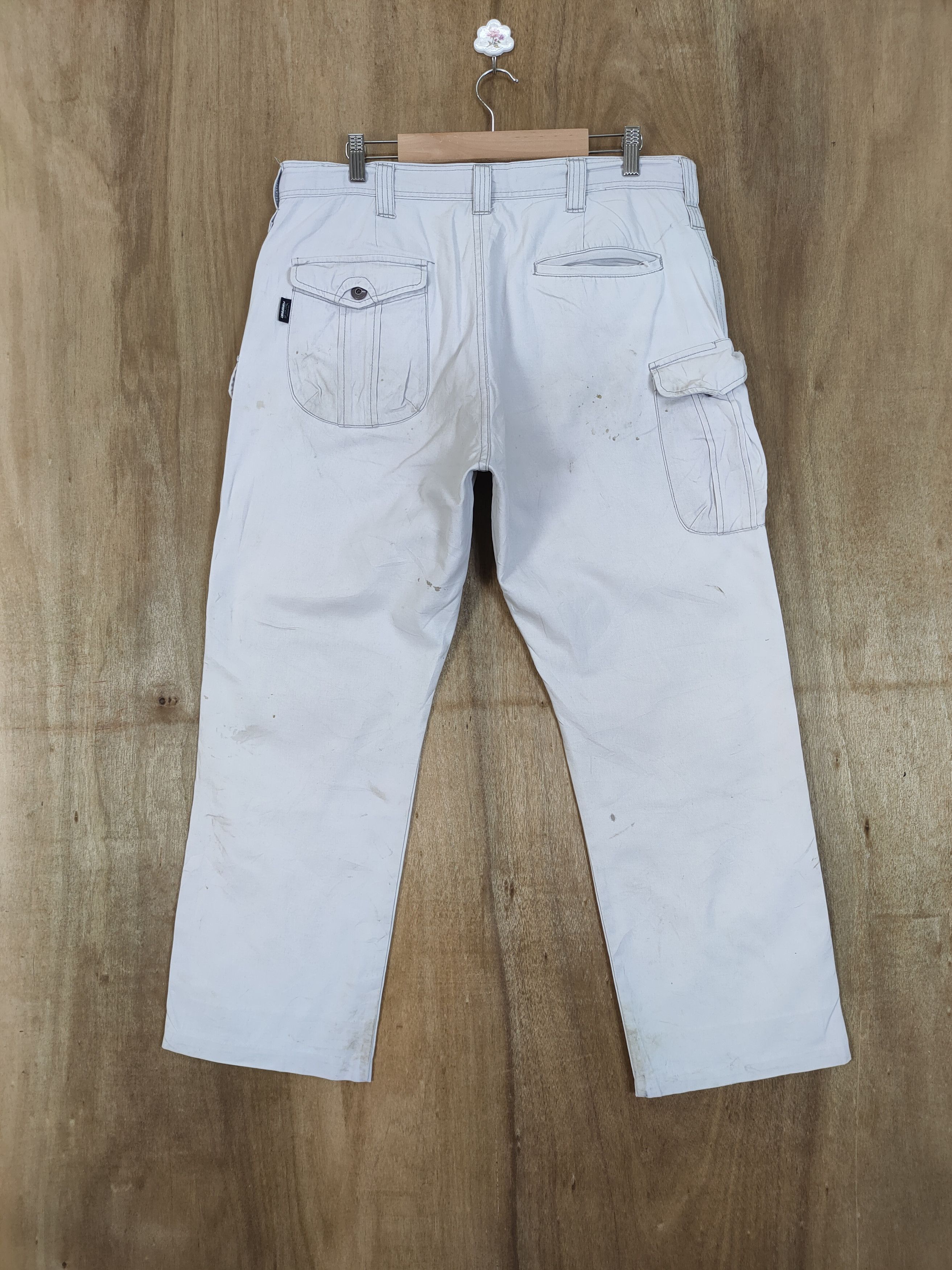 Japanese Brand JAPANESE BRAND DOUBLE KNEE FADED WORKWEAR CARGO PANTS Size US 36 / EU 52 - 7 Thumbnail