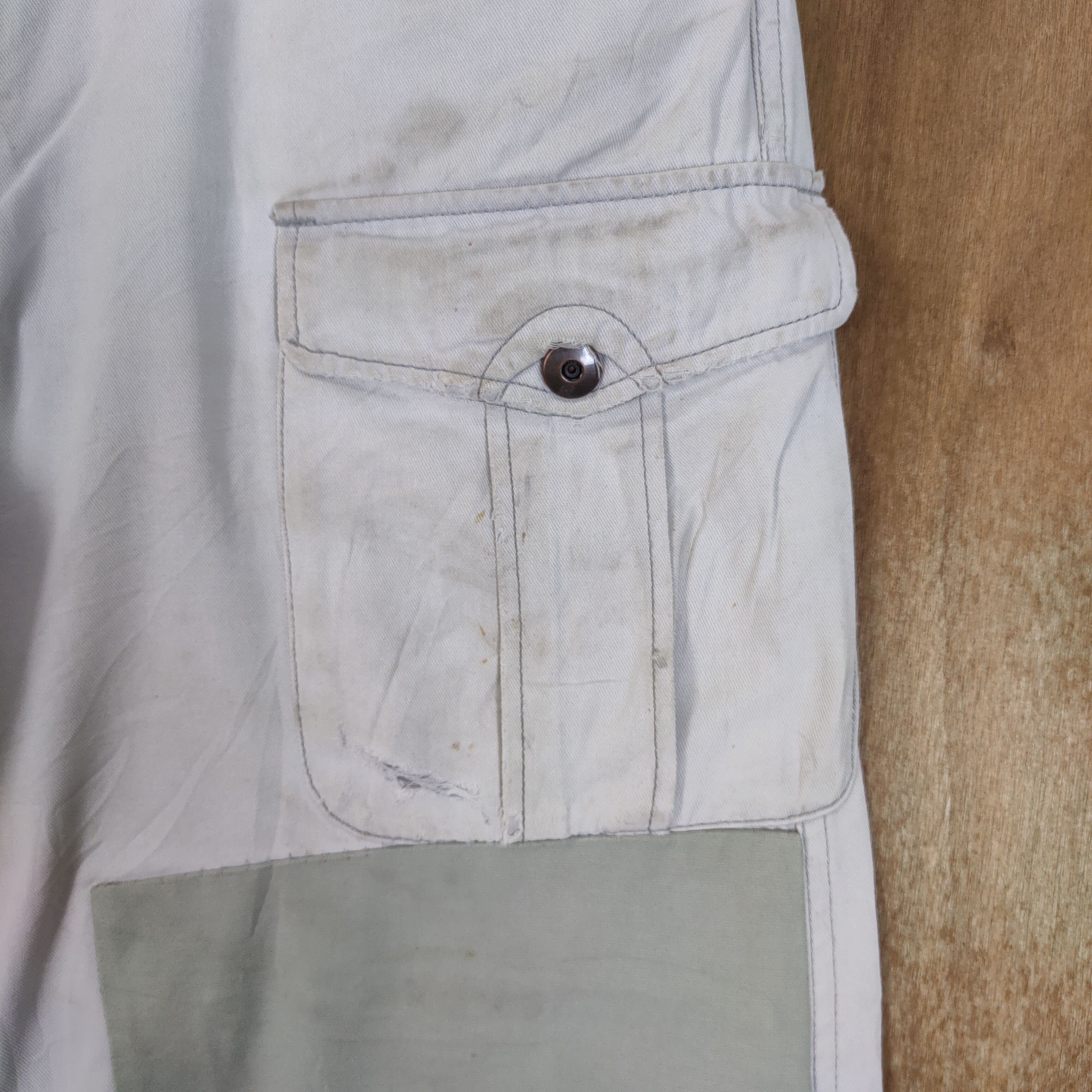 Japanese Brand JAPANESE BRAND DOUBLE KNEE FADED WORKWEAR CARGO PANTS Size US 36 / EU 52 - 4 Thumbnail