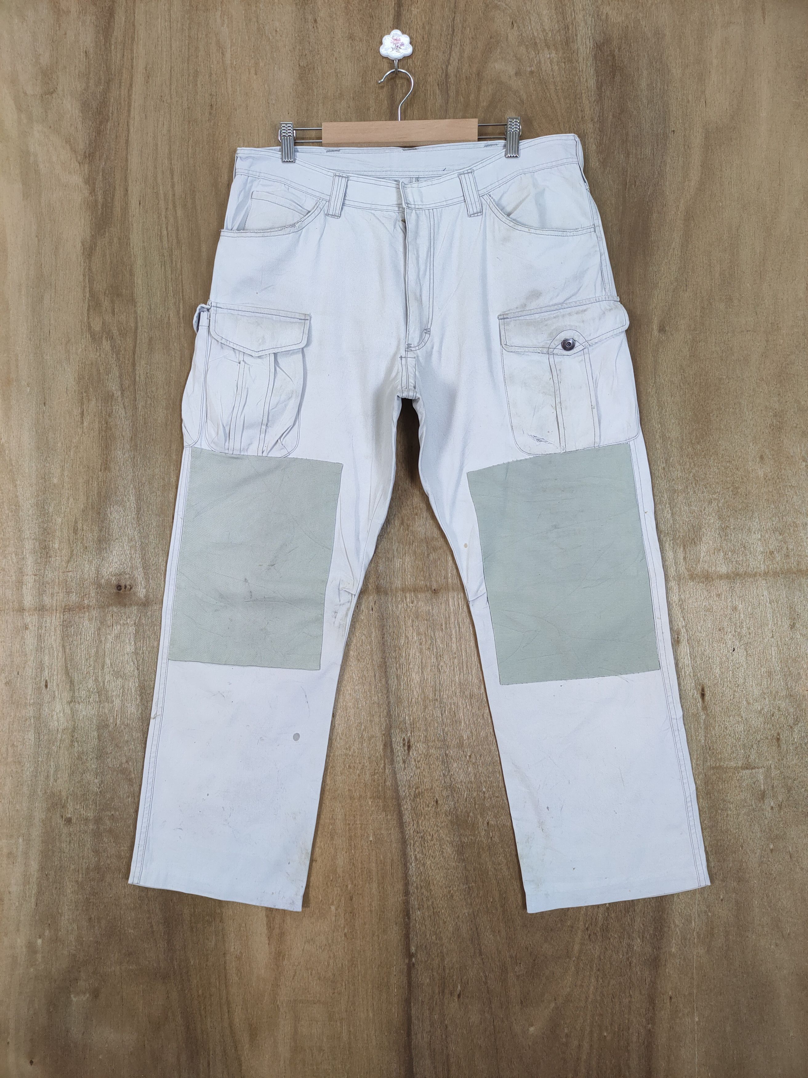 Japanese Brand JAPANESE BRAND DOUBLE KNEE FADED WORKWEAR CARGO PANTS Size US 36 / EU 52 - 1 Thumbnail