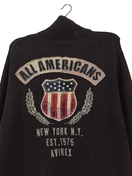 Avirex Vintage Avirex All American Knitwear Jacket Size US XXL / EU 58 / 5 - 4 Thumbnail