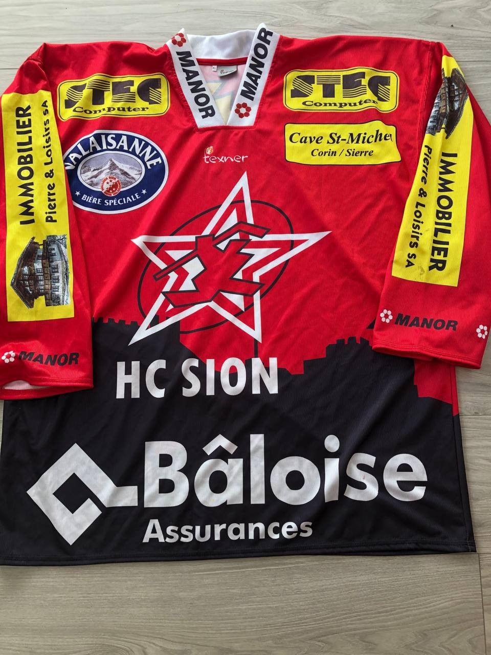 NHL HC SION ICE HOCKEY SHIRT JERSEY OCHSNER Size US XL / EU 56 / 4 - 2 Thumbnail