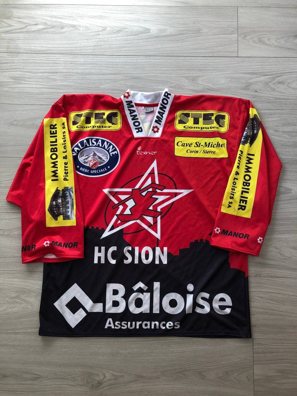 NHL HC SION ICE HOCKEY SHIRT JERSEY OCHSNER Size US XL / EU 56 / 4 - 1 Thumbnail