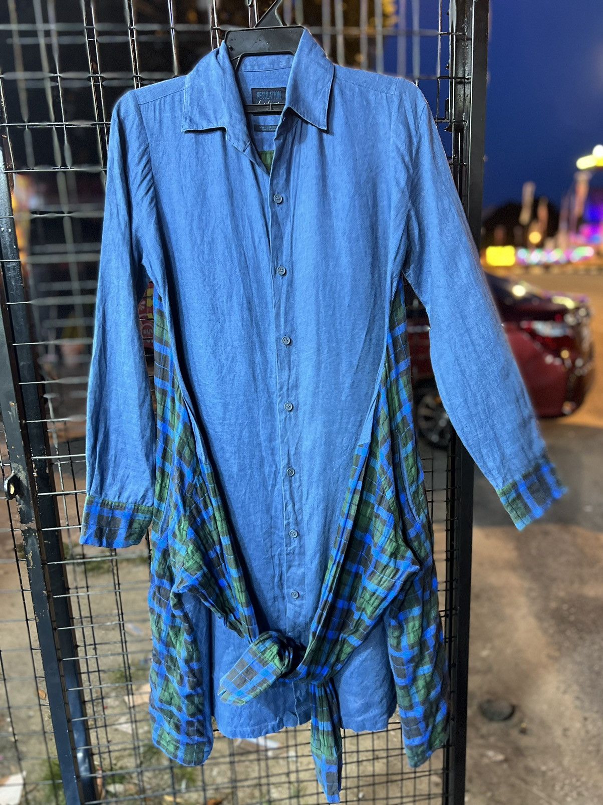 Yohji Yamamoto Yohji Yamamoto regulation tied waist denim dress be sample Size US L / EU 52-54 / 3 - 1 Thumbnail