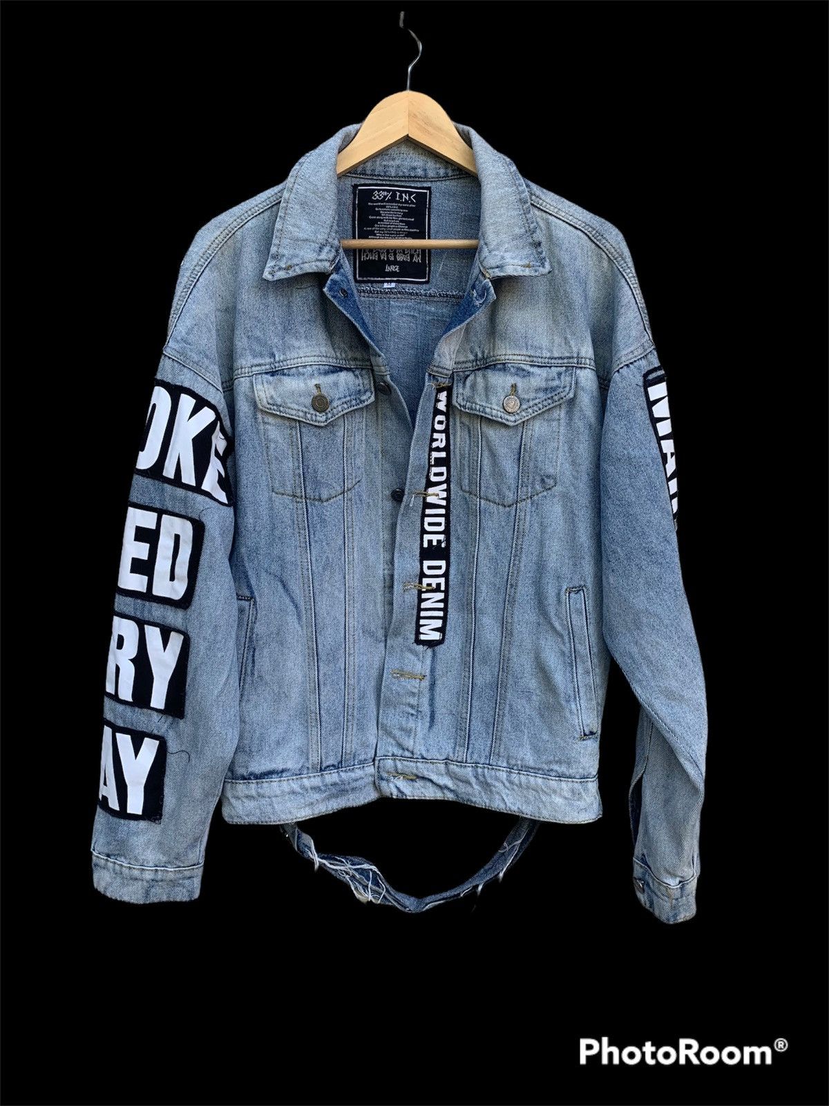 291295＝homme denim jacket Avant Garde × Japanese Brand Vintage 291295 Homme Distressed