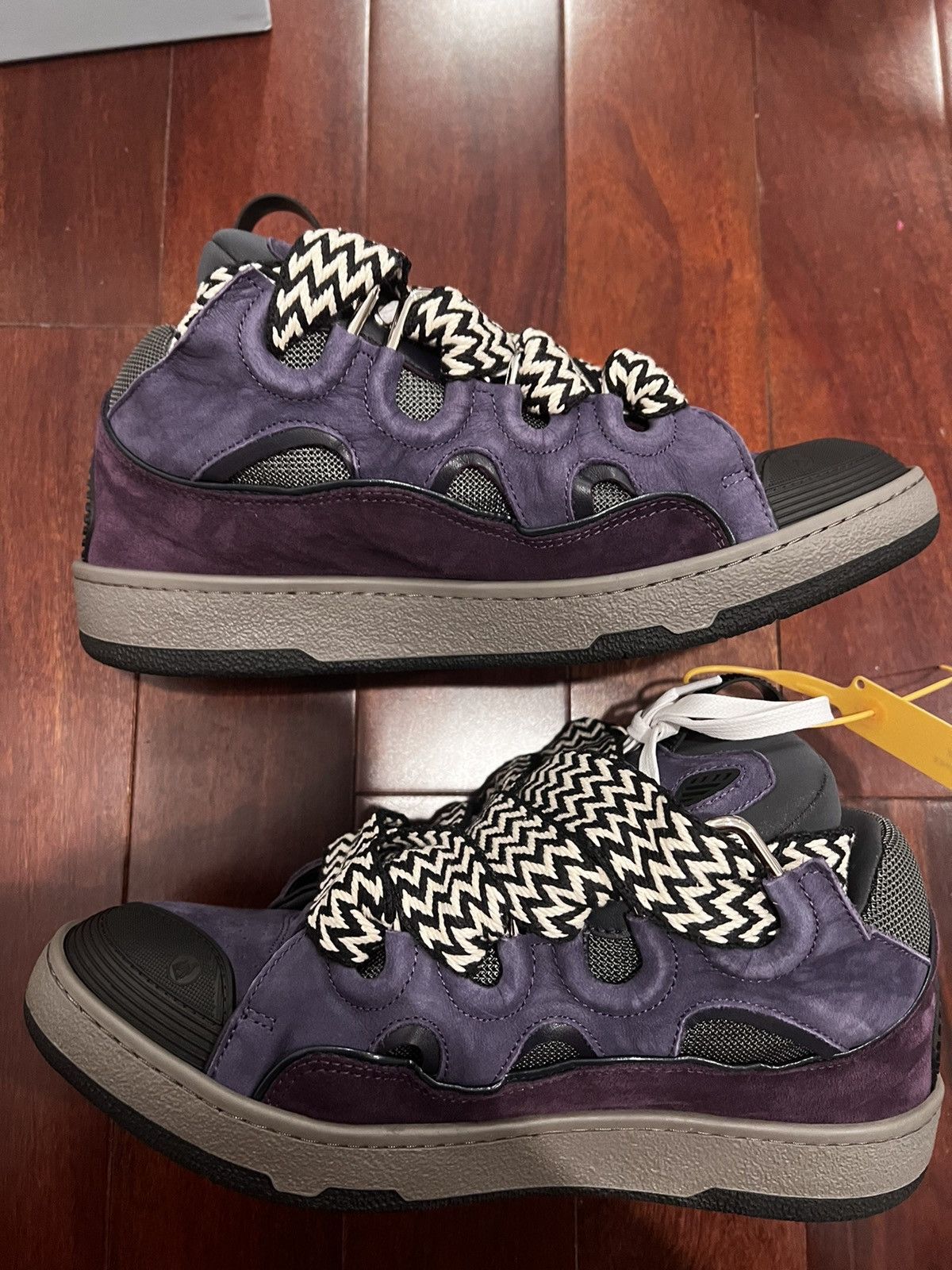 Lanvin shoes purple black and green Lanvin Patchwork Runners - Black - Men|FMSKDNTRVTFL10S1 main image 3