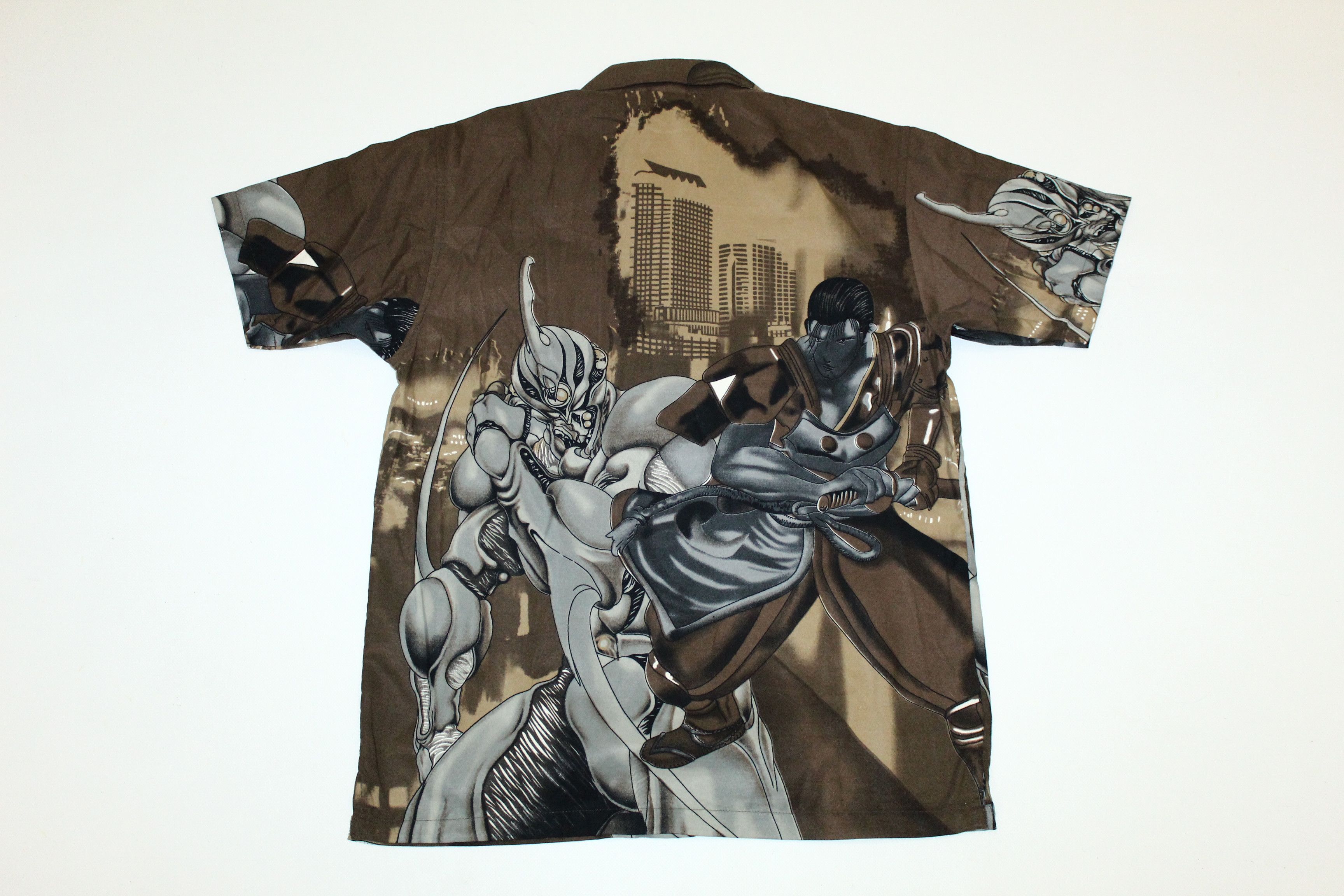 Anime 🔥 VTG 🔥 Cool Cat Anime Fight All Over Print Shirt Size US XS / EU 42 / 0 - 7 Thumbnail