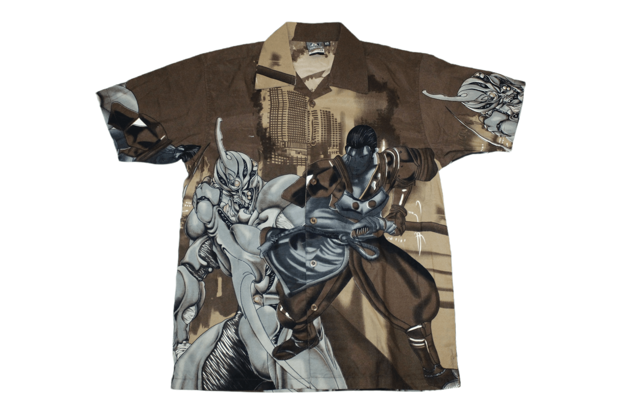 Anime 🔥 VTG 🔥 Cool Cat Anime Fight All Over Print Shirt Size US XS / EU 42 / 0 - 1 Thumbnail