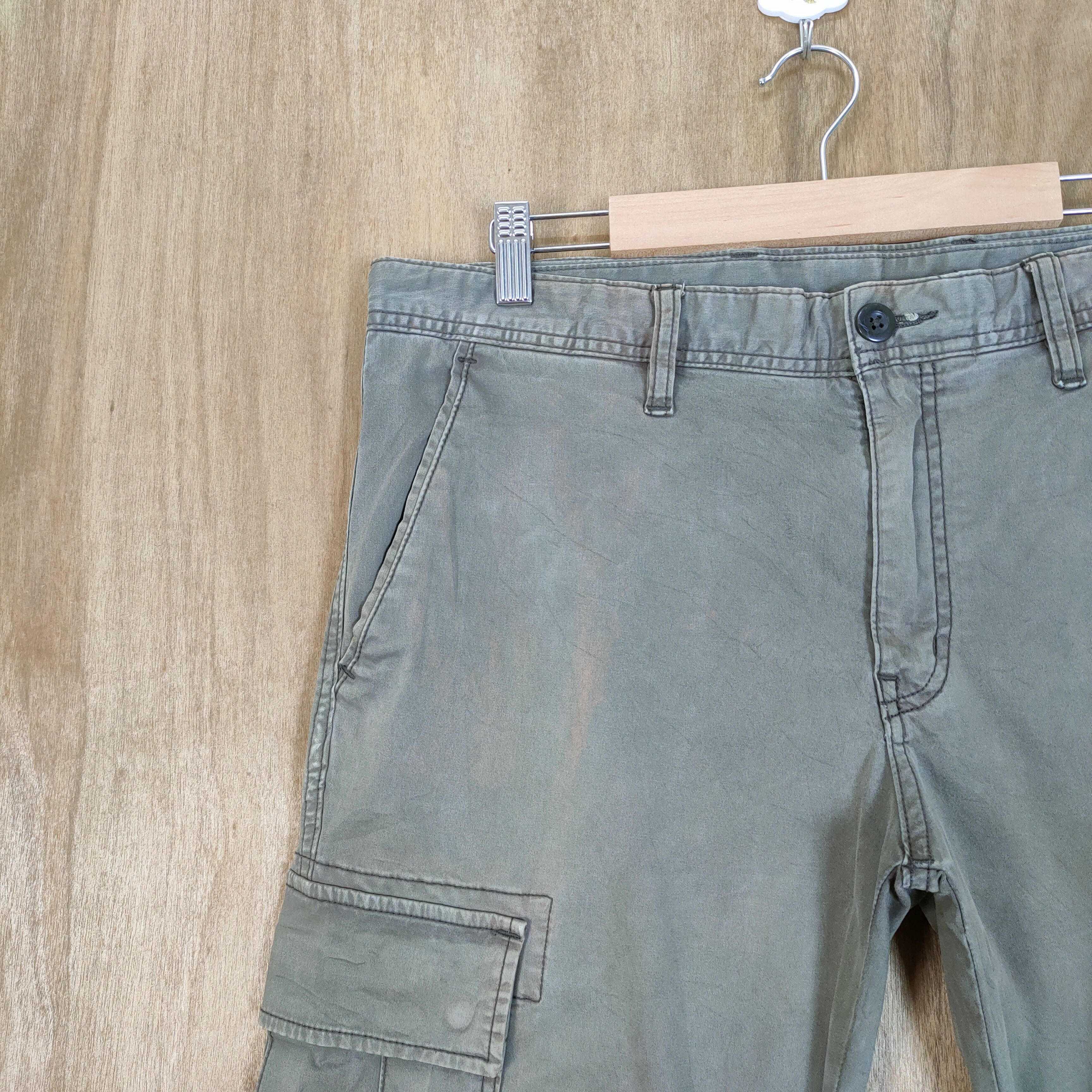 Japanese Brand VINTAGE JAPANESE BRAND FADED SKINNY CARGO PANTS Size US 34 / EU 50 - 4 Thumbnail