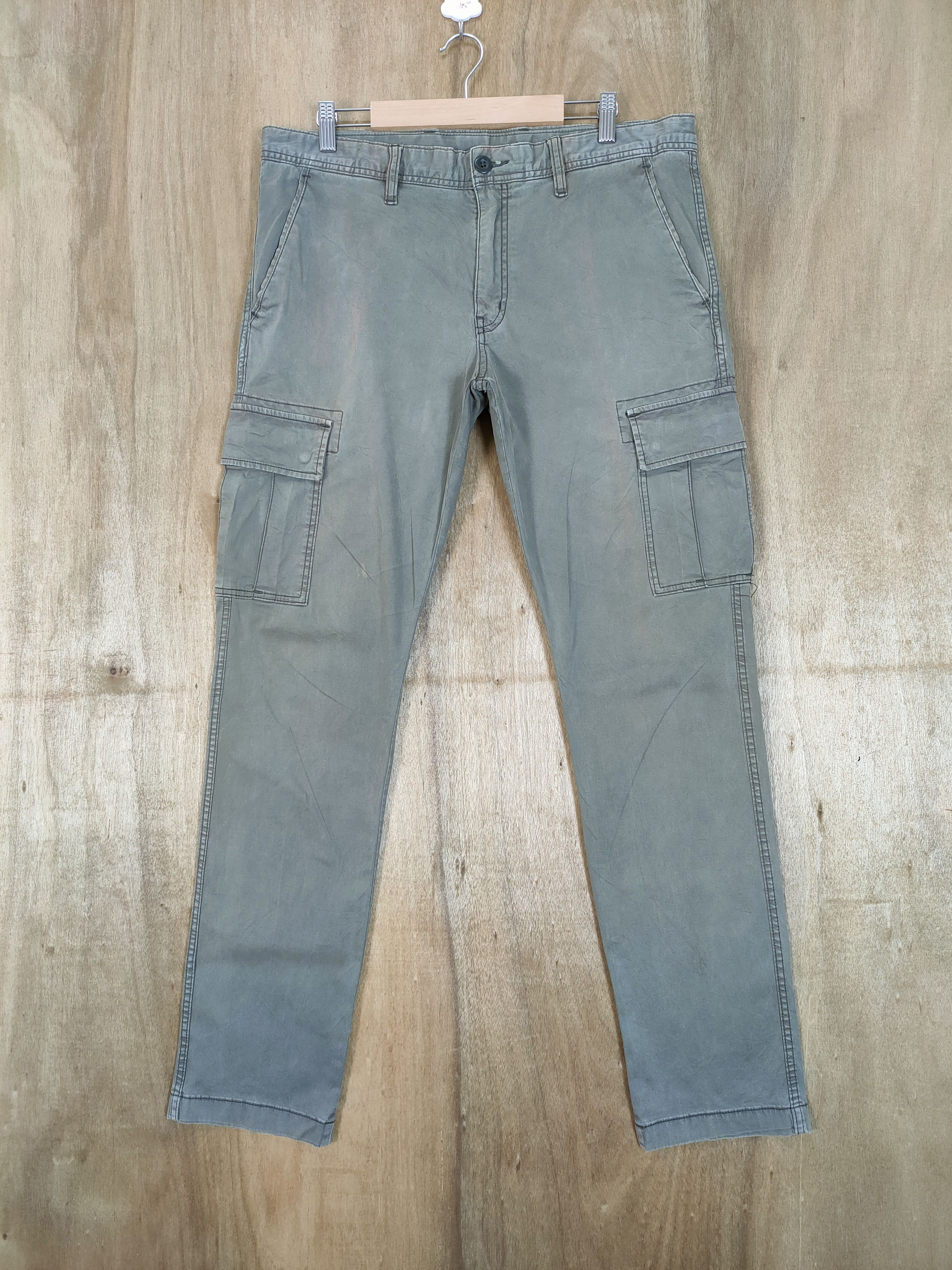 Japanese Brand VINTAGE JAPANESE BRAND FADED SKINNY CARGO PANTS Size US 34 / EU 50 - 1 Thumbnail