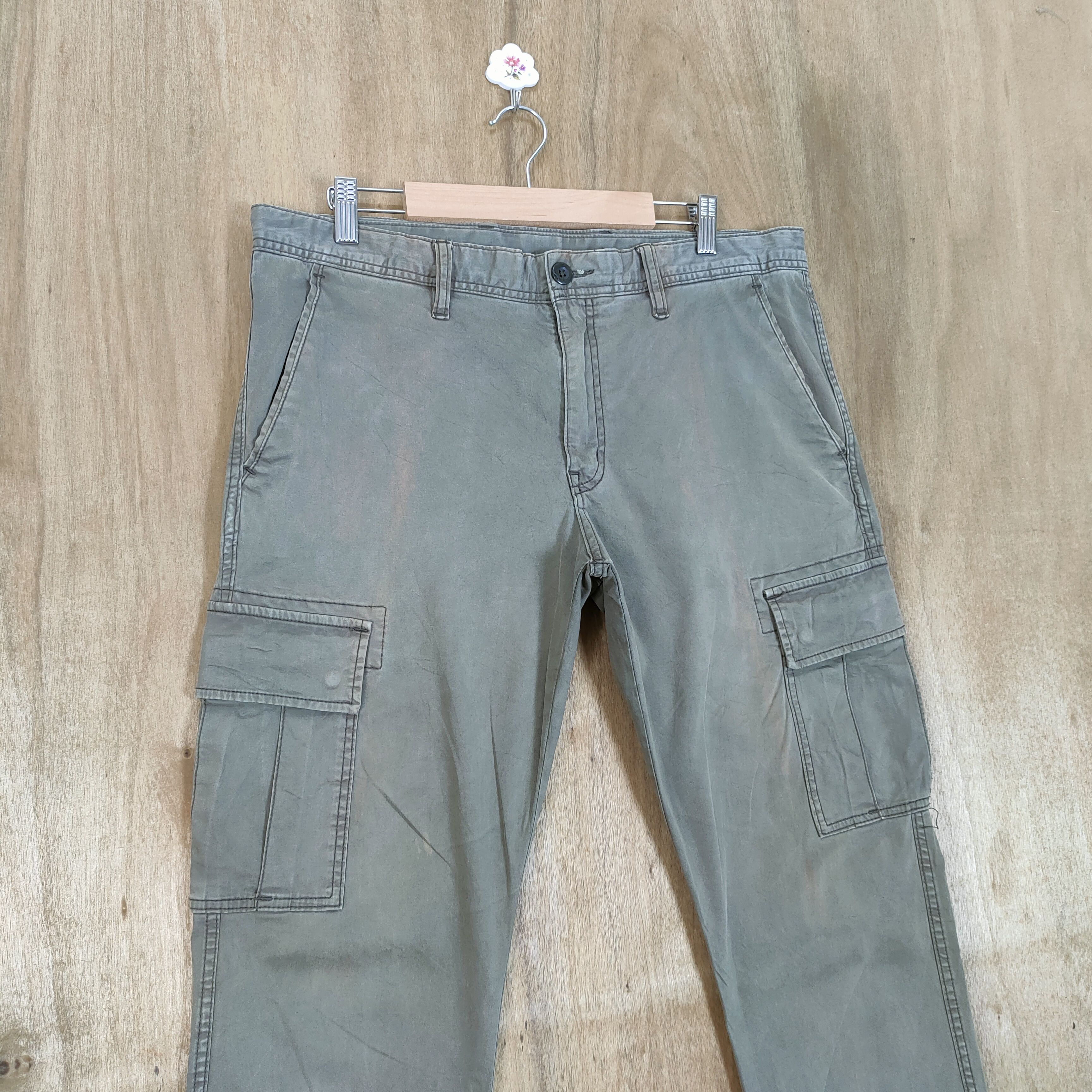 Japanese Brand VINTAGE JAPANESE BRAND FADED SKINNY CARGO PANTS Size US 34 / EU 50 - 2 Thumbnail