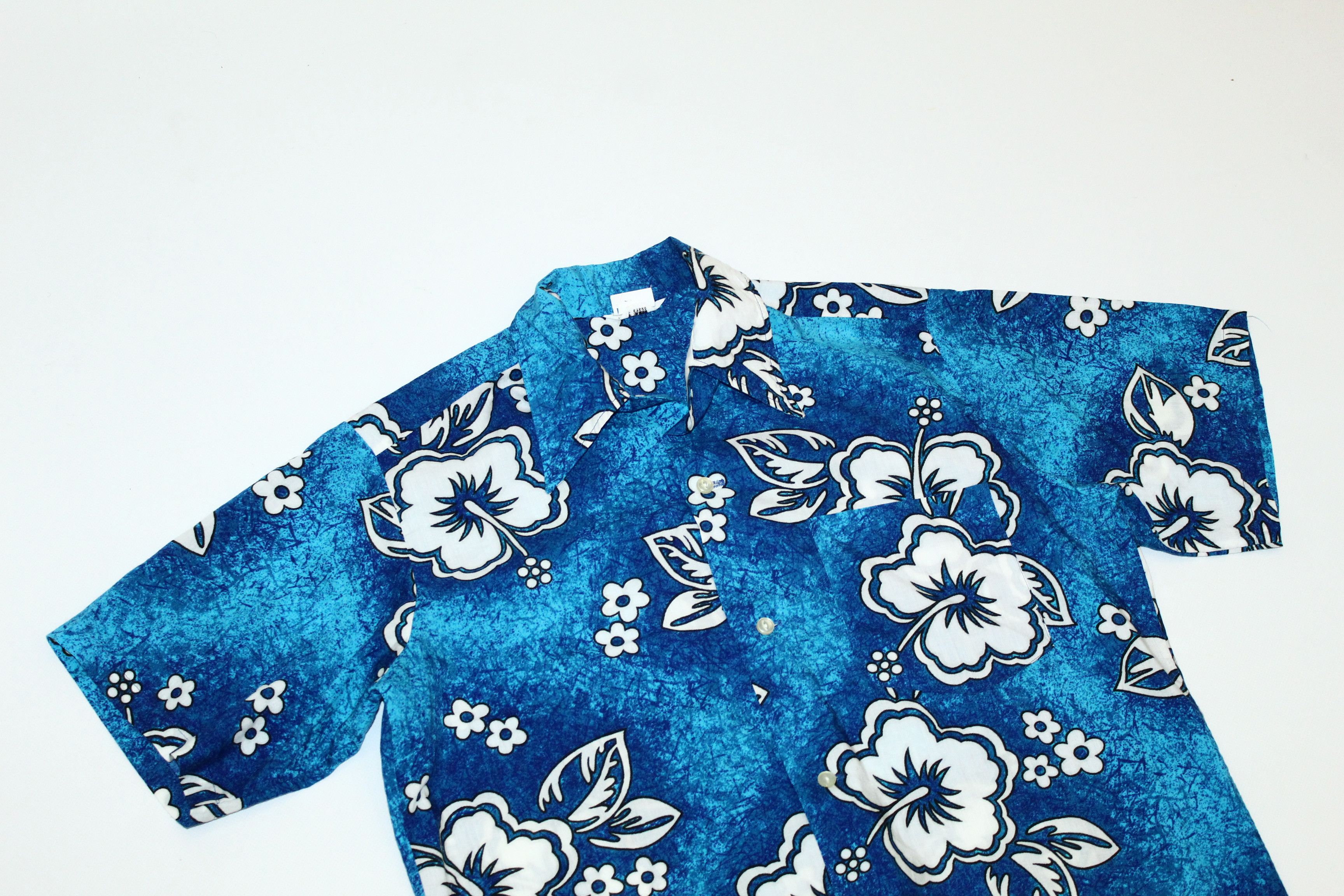 Vintage 70's🔥Satin Classics Floral All over Printed Hawaiian Shirt Size US S / EU 44-46 / 1 - 2 Thumbnail