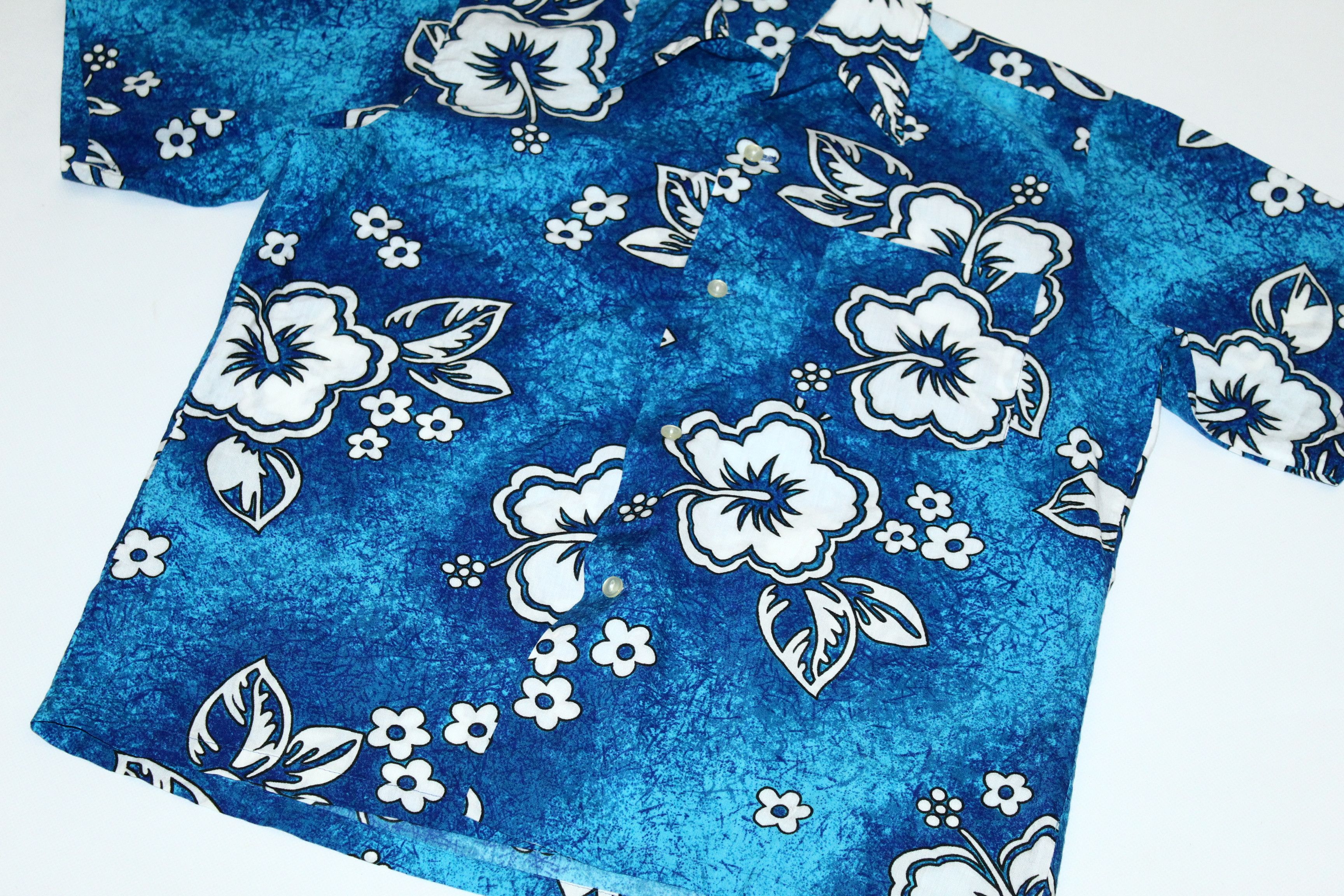 Vintage 70's🔥Satin Classics Floral All over Printed Hawaiian Shirt Size US S / EU 44-46 / 1 - 4 Thumbnail