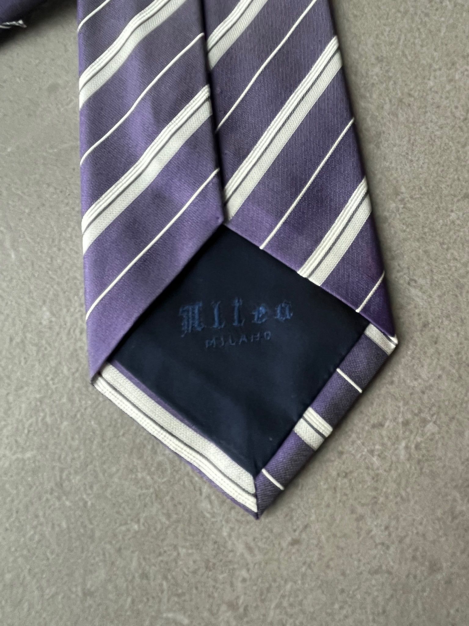 Altea Altea Milano Italy Made Mens Stripe Silk Neck Tie Preppy Size ONE SIZE - 5 Thumbnail