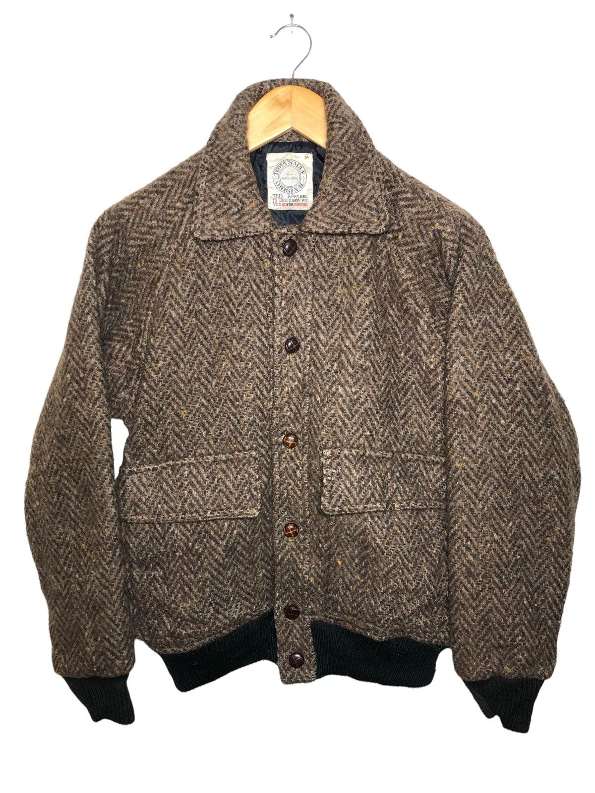 Japanese Brand Town's man wool button jacket