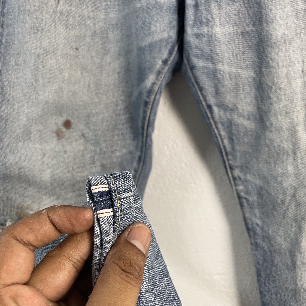 Japanese Brand Vintage Japanese Designer Distressed Selvedge Denim Jeans Size US 35 - 5 Thumbnail