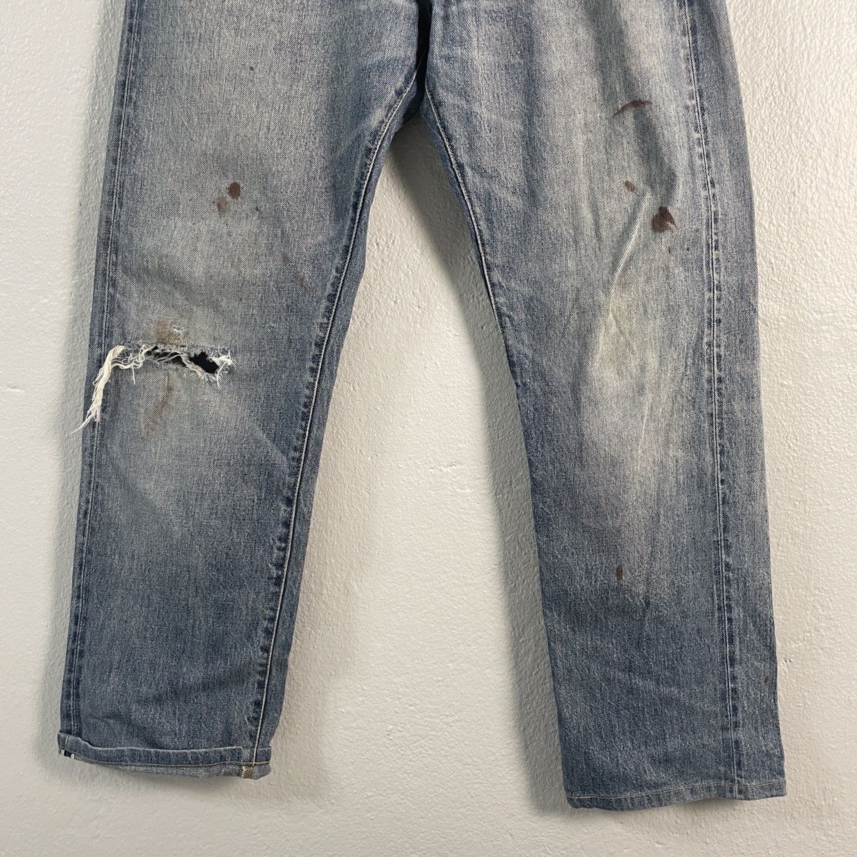 Japanese Brand Vintage Japanese Designer Distressed Selvedge Denim Jeans Size US 35 - 4 Thumbnail