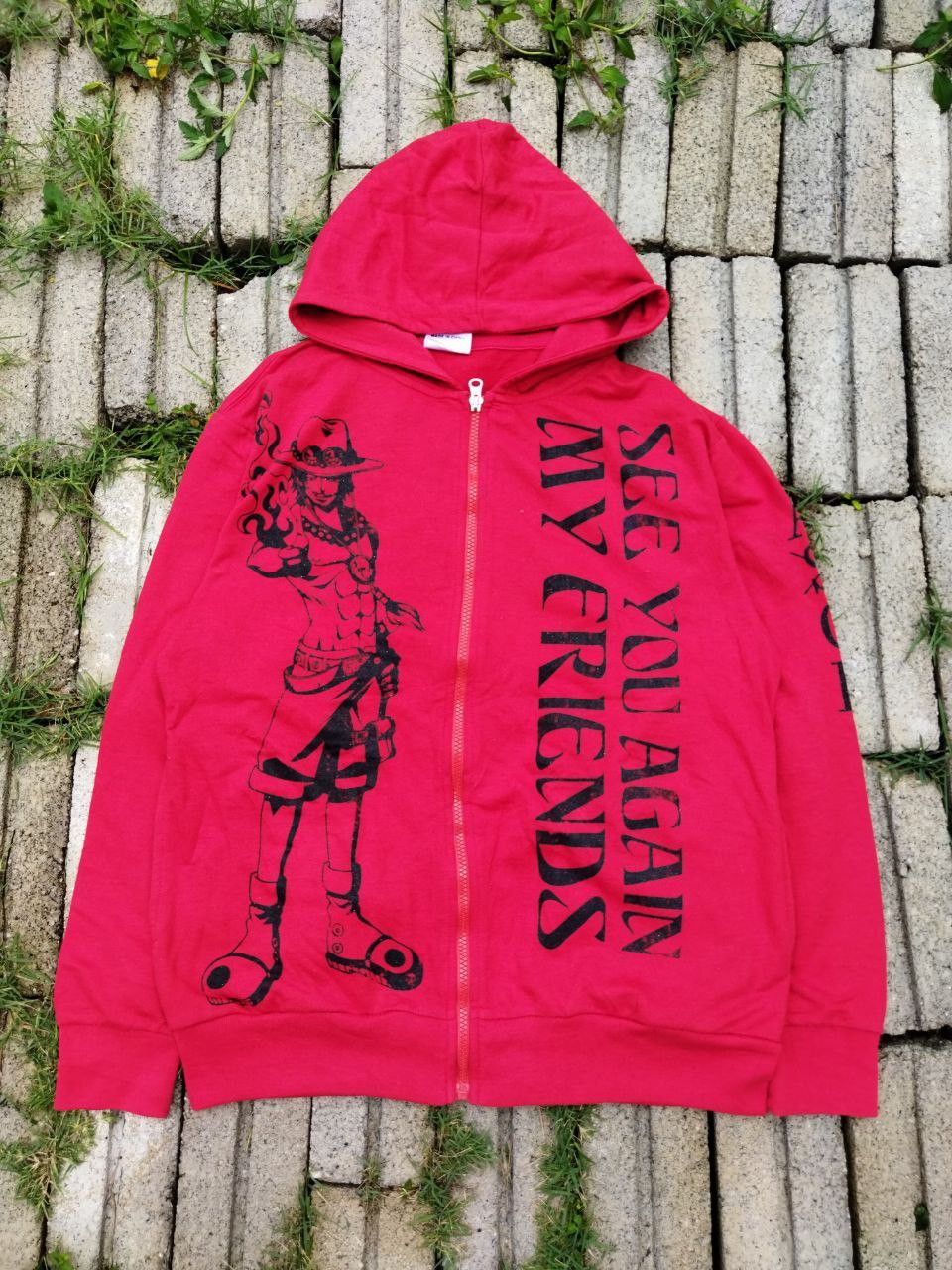 Japanese Brand One Piece Portgas D Ace Hoodie - Size L Size US L / EU 52-54 / 3 - 1 Thumbnail
