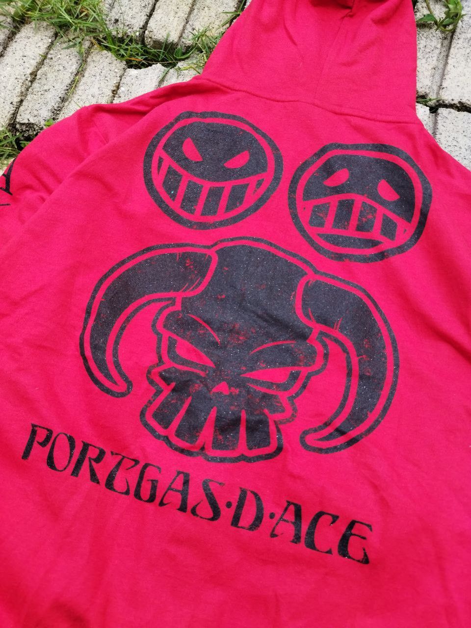 Japanese Brand One Piece Portgas D Ace Hoodie - Size L Size US L / EU 52-54 / 3 - 8 Thumbnail