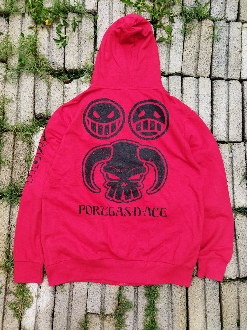 Japanese Brand One Piece Portgas D Ace Hoodie - Size L Size US L / EU 52-54 / 3 - 2 Thumbnail