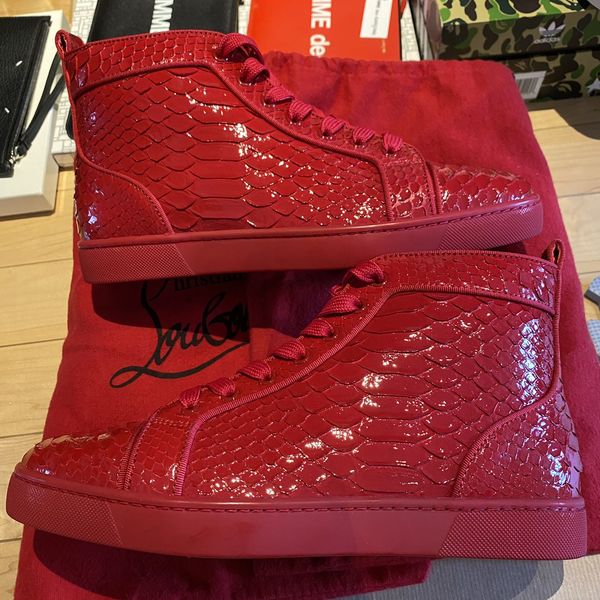 Christian Louboutin Christian Louboutin high Top Red Python Skin ...