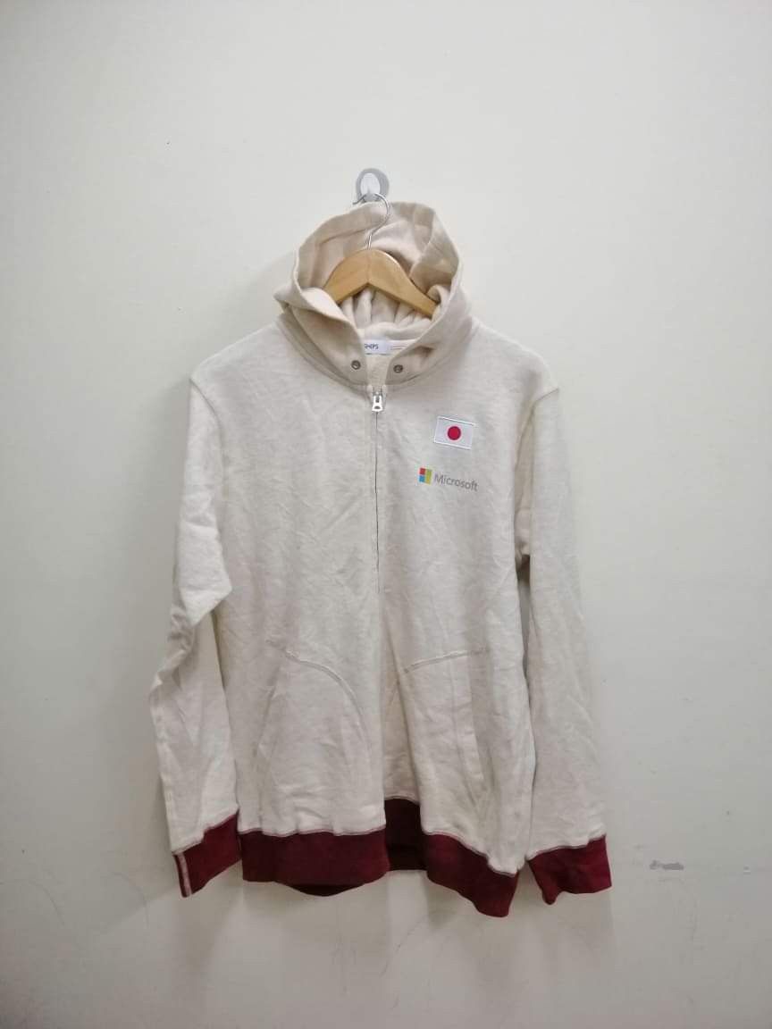image of Microsoft Japan 2014 Hoodies By Ships in Cream, Men's (Size Large)