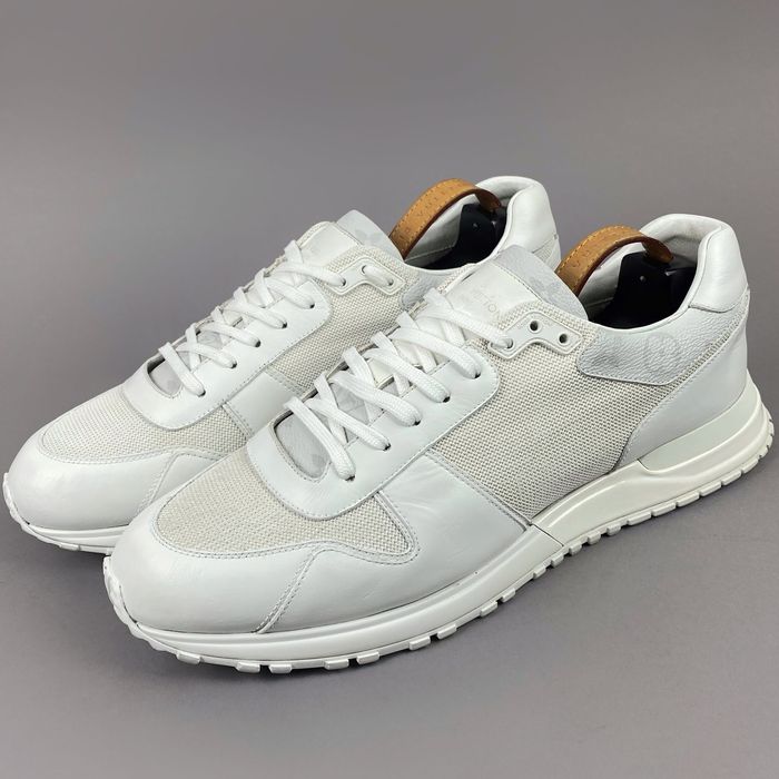 Louis Vuitton White Mesh And Leather Run Away Low Top Sneakers