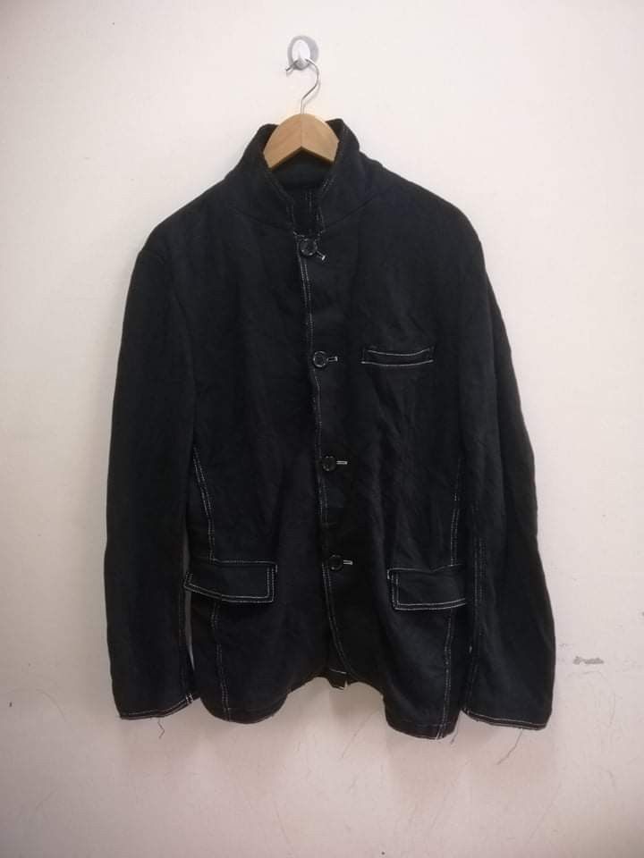 Japanese Brand Side Slope Japan black coat/ jacket Size US XL / EU 56 / 4 - 2 Thumbnail