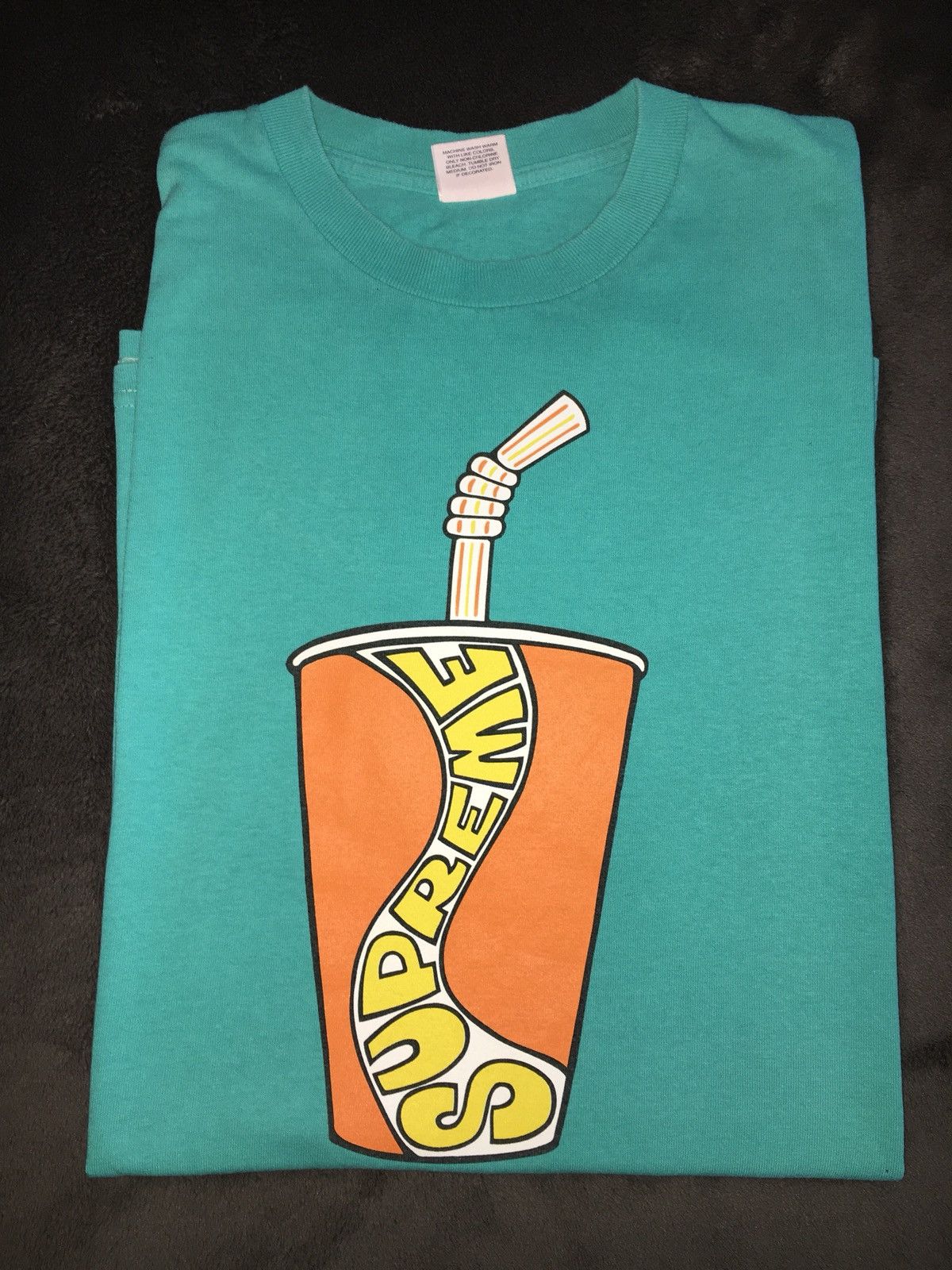 Supreme 2003 Soda Cup Tee Teal Grailed