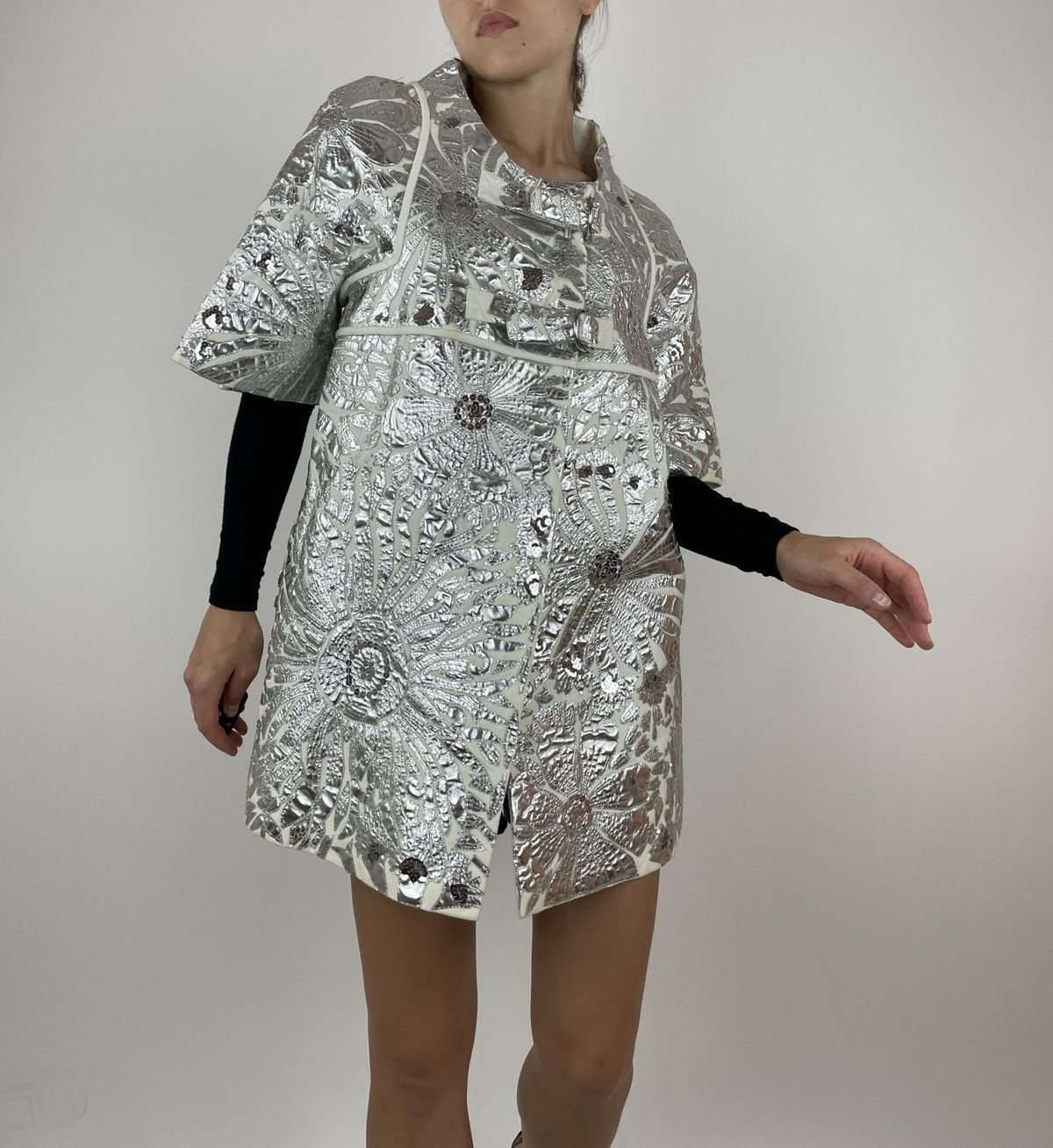 Loewe LOEWE Silver coat Podium Fashion show Spring 2007 size 38 Size M / US 6-8 / IT 42-44 - 3 Thumbnail