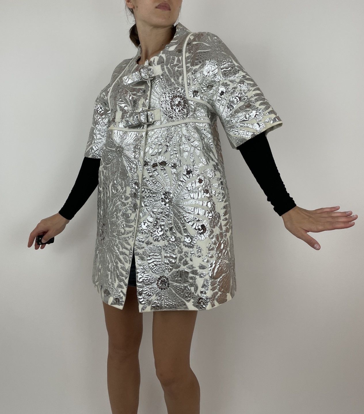 Loewe LOEWE Silver coat Podium Fashion show Spring 2007 size 38 Size M / US 6-8 / IT 42-44 - 2 Thumbnail