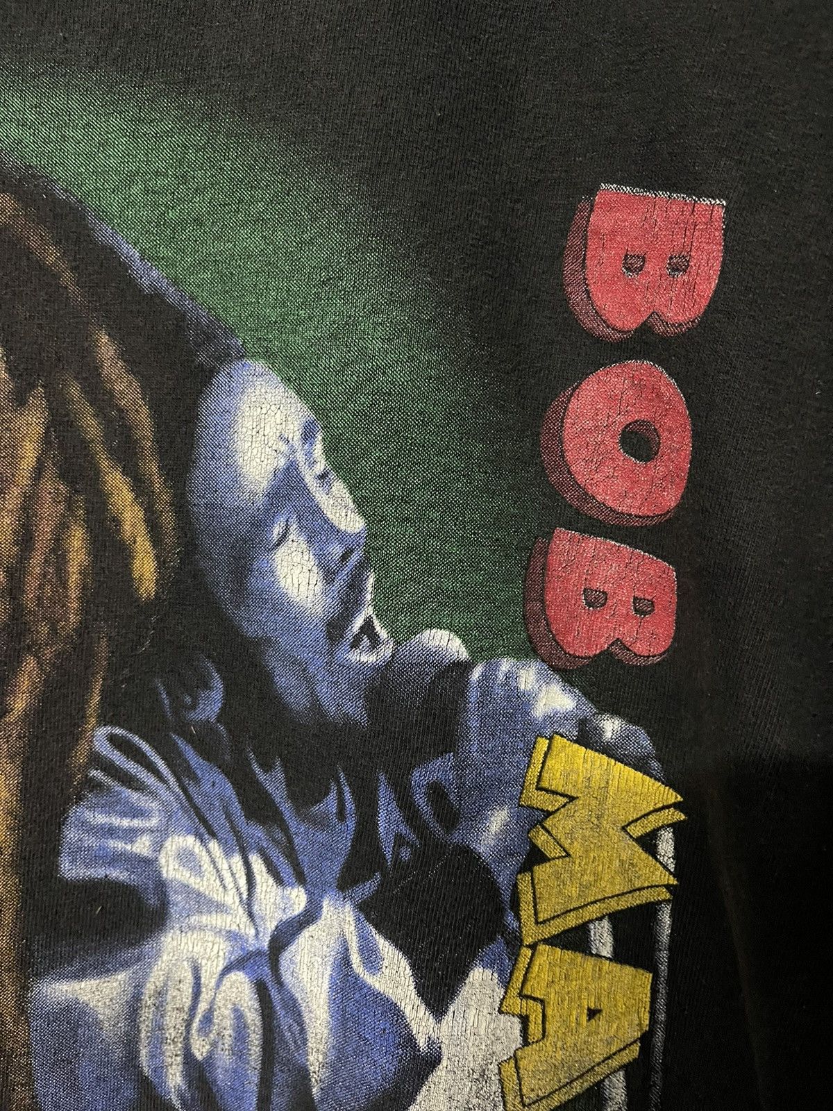 Band Tees × Rap Tees × Vintage Vintage Bob Marley Free Your Mind Bootleg Faded Tees Size US L / EU 52-54 / 3 - 5 Thumbnail