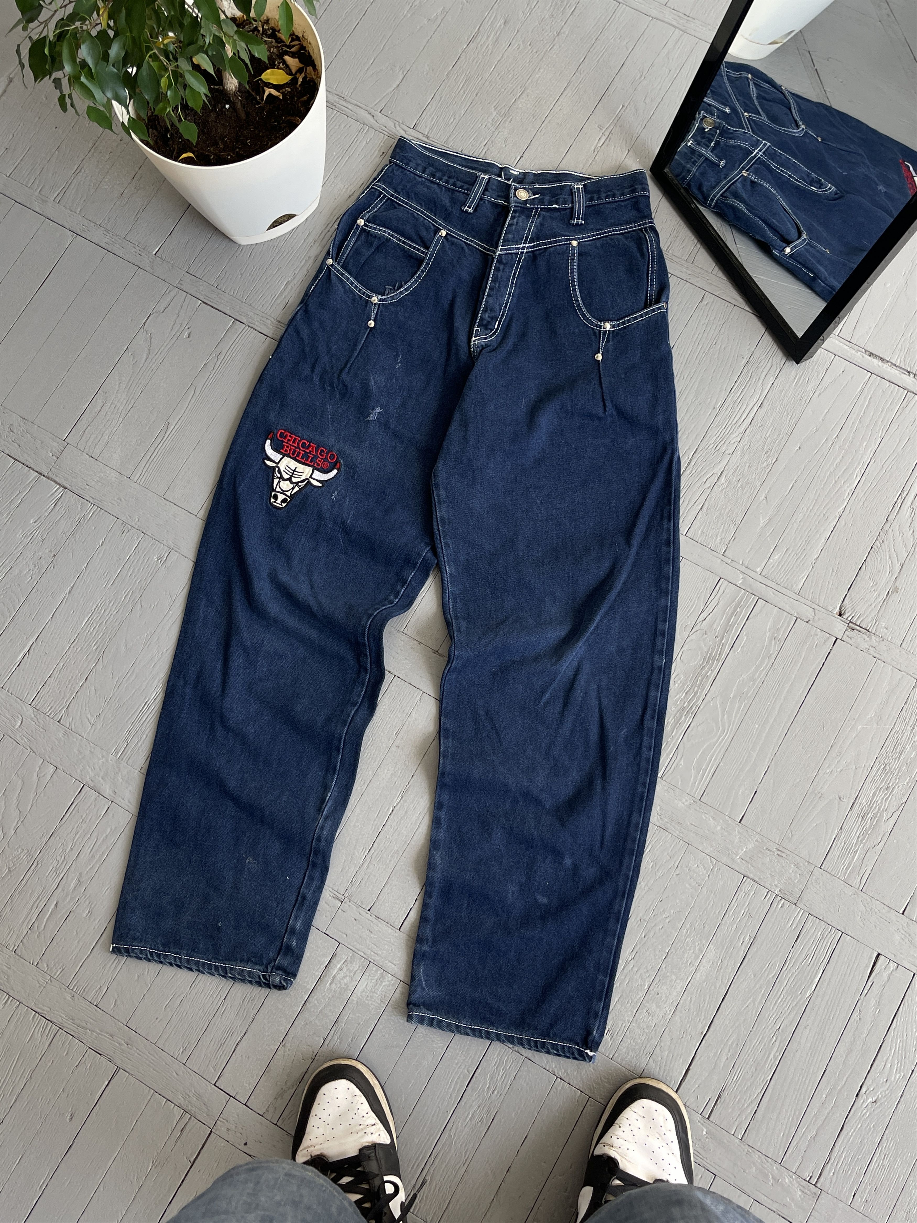 Vintage Vintage Chicago Bulls Baggy Work Jeans | Grailed