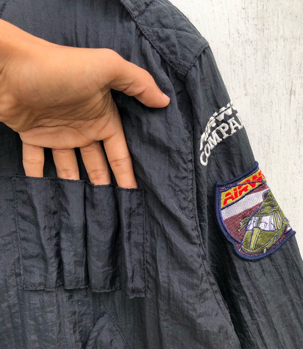 Vintage 🔥F/W 1987 AIR WOLF US AIR FORCE FLIGHT BOMBER JACKET Size US M / EU 48-50 / 2 - 10 Thumbnail