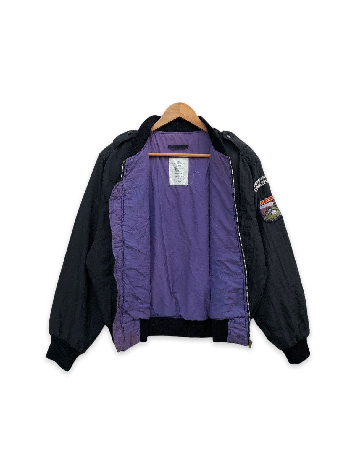 Vintage 🔥F/W 1987 AIR WOLF US AIR FORCE FLIGHT BOMBER JACKET Size US M / EU 48-50 / 2 - 4 Thumbnail