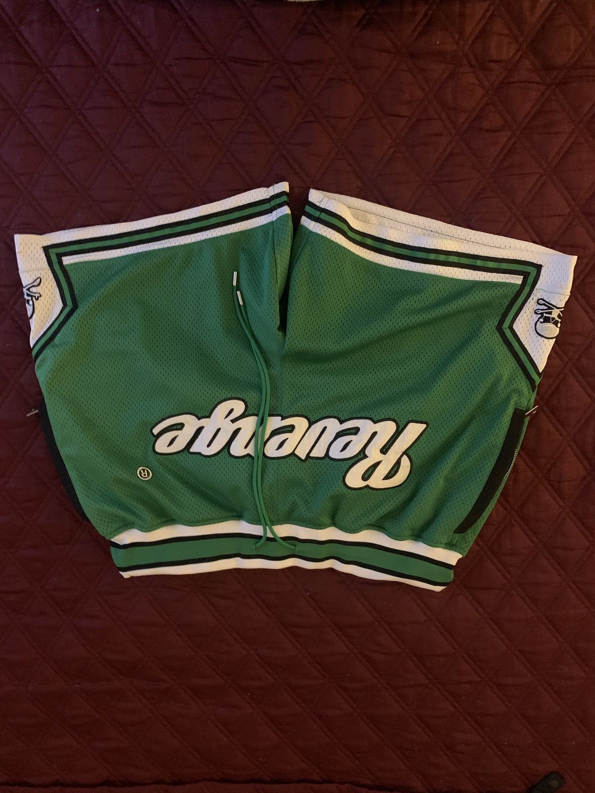 Revenge Revenge "GREEN SCRIPT" Basketball Shorts | Grailed