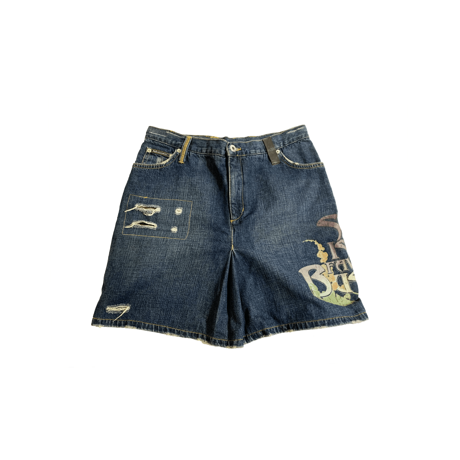 Distressed Denim × Dolce & Gabbana × Vintage SS04 D&G Sex is