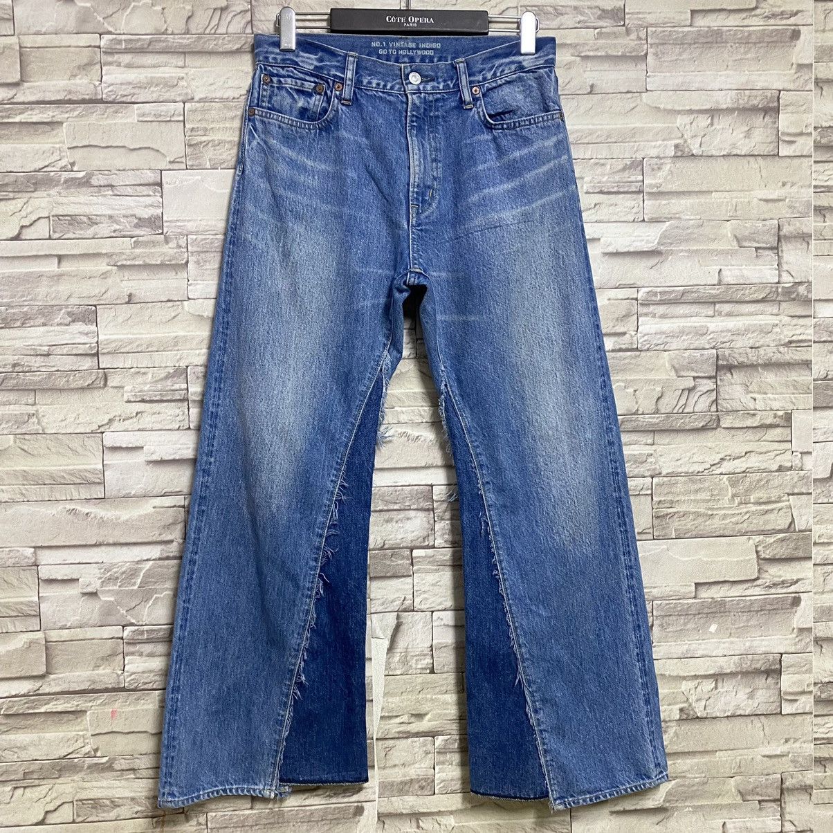 Japanese Brand Remake GO TO HOLLYWOOD Denim Selvedge Flare Jeans Size US 29 - 3 Thumbnail