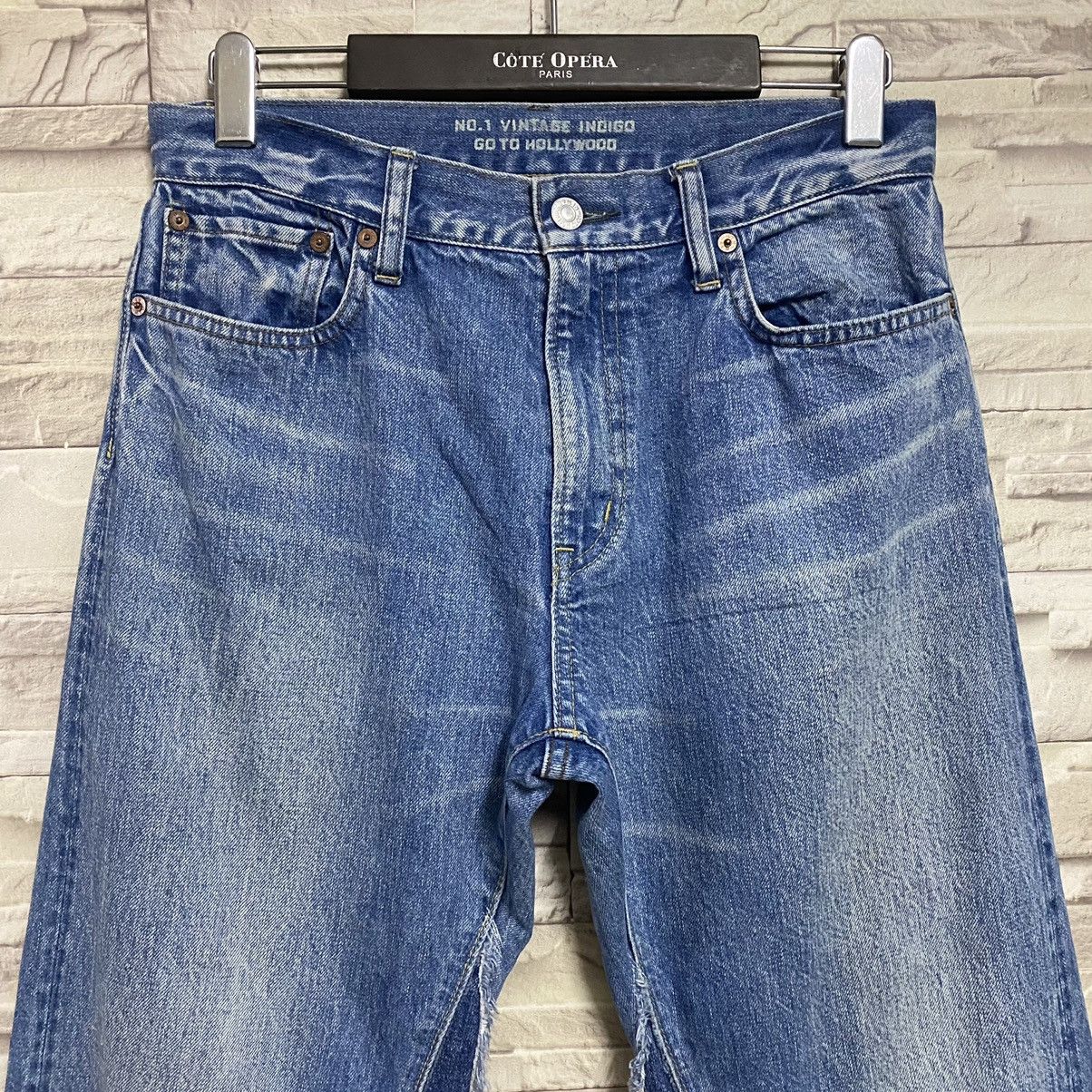 Japanese Brand Remake GO TO HOLLYWOOD Denim Selvedge Flare Jeans Size US 29 - 4 Thumbnail