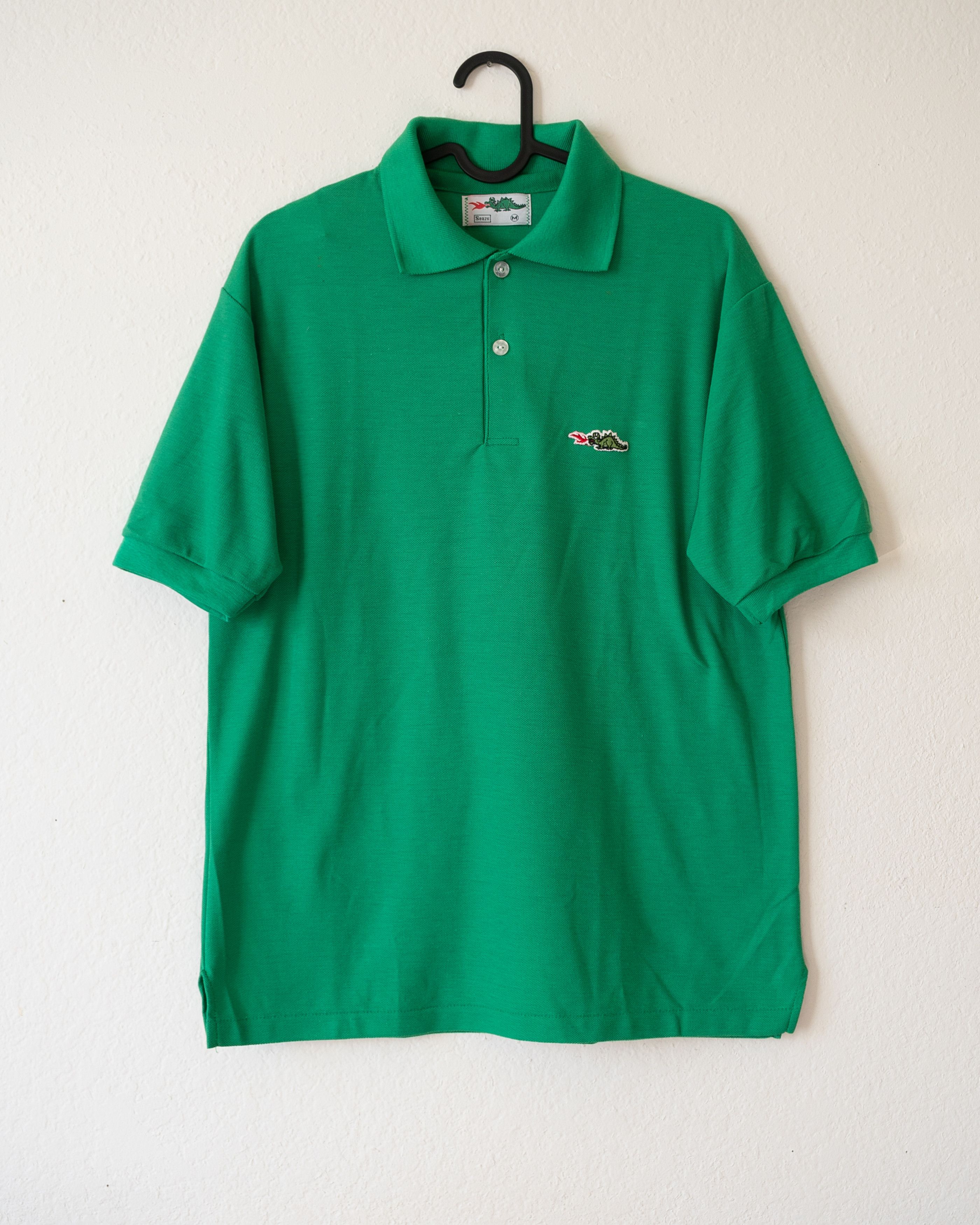 Vintage Sears 70s 80s Braggin Dragon Youth Polo Shirt Boys