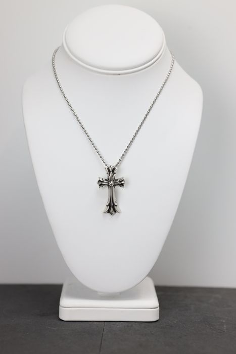 Chrome Hearts Medium Double Cross Pendant And Ball Chain Grailed