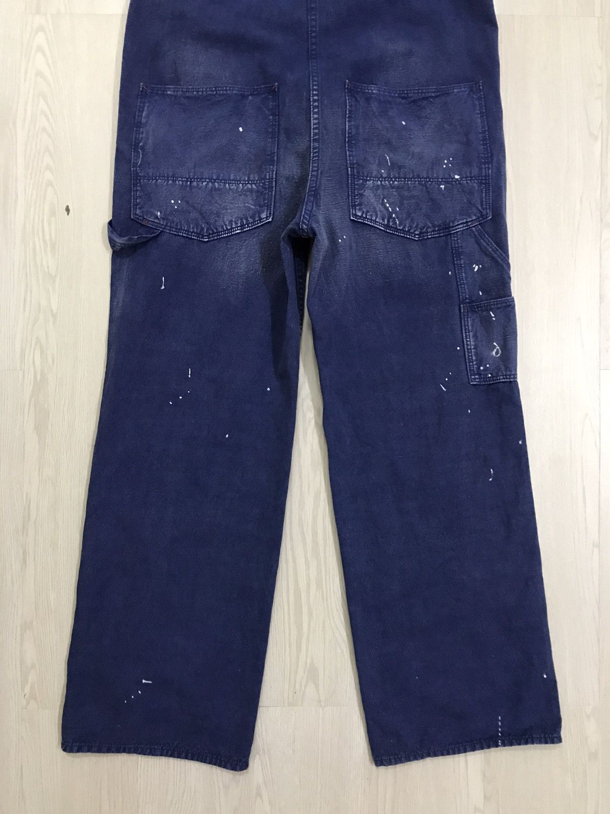 Japanese Brand × Vintage Vintage Denim Overall Rider Dungaree Paint Flash Design Size US 37 - 10 Thumbnail