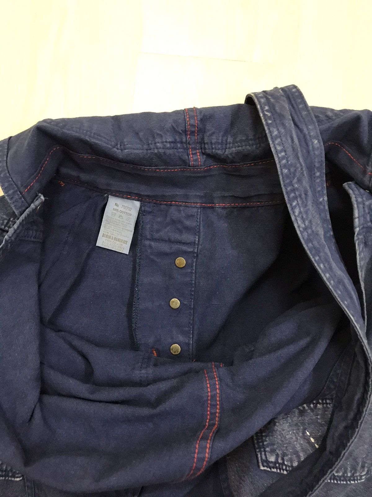 Japanese Brand × Vintage Vintage Denim Overall Rider Dungaree Paint Flash Design Size US 37 - 17 Thumbnail