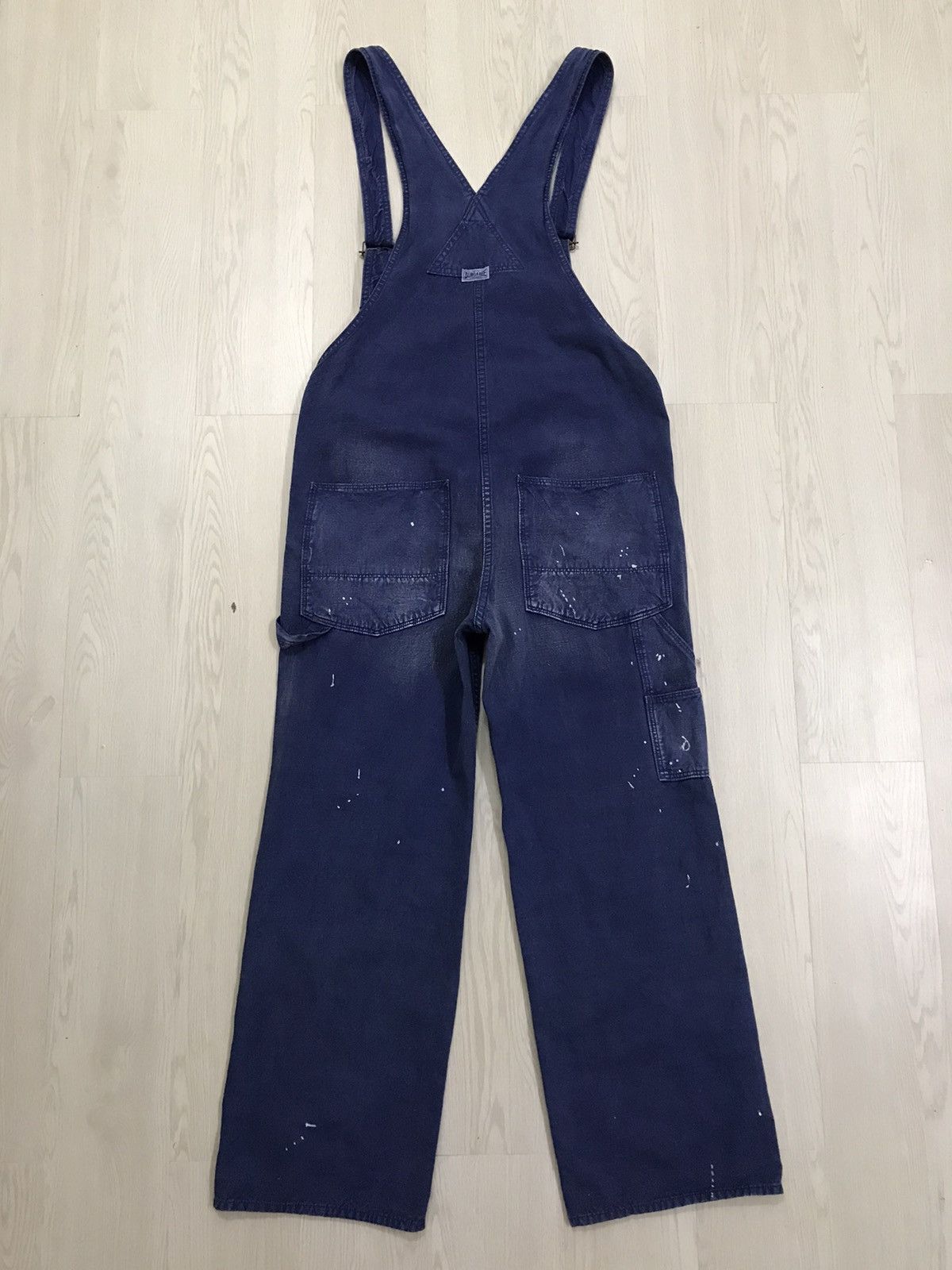 Japanese Brand × Vintage Vintage Denim Overall Rider Dungaree Paint Flash Design Size US 37 - 2 Thumbnail