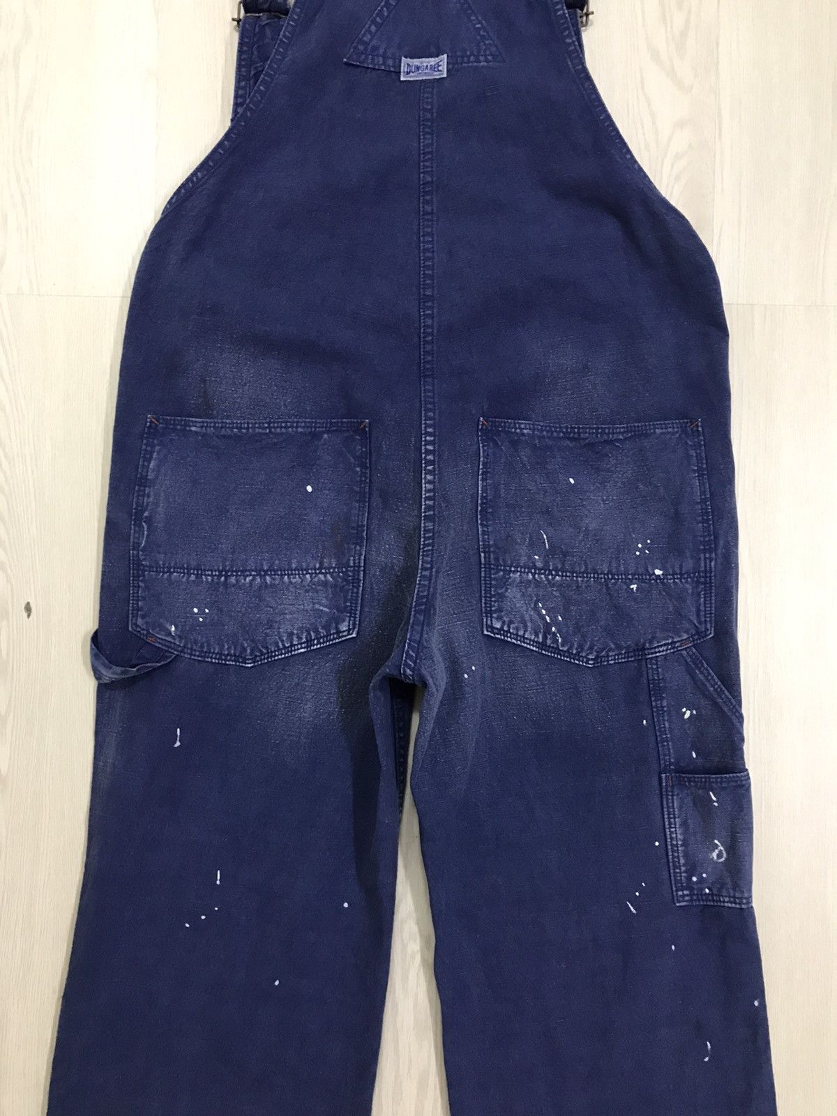Japanese Brand × Vintage Vintage Denim Overall Rider Dungaree Paint Flash Design Size US 37 - 9 Thumbnail