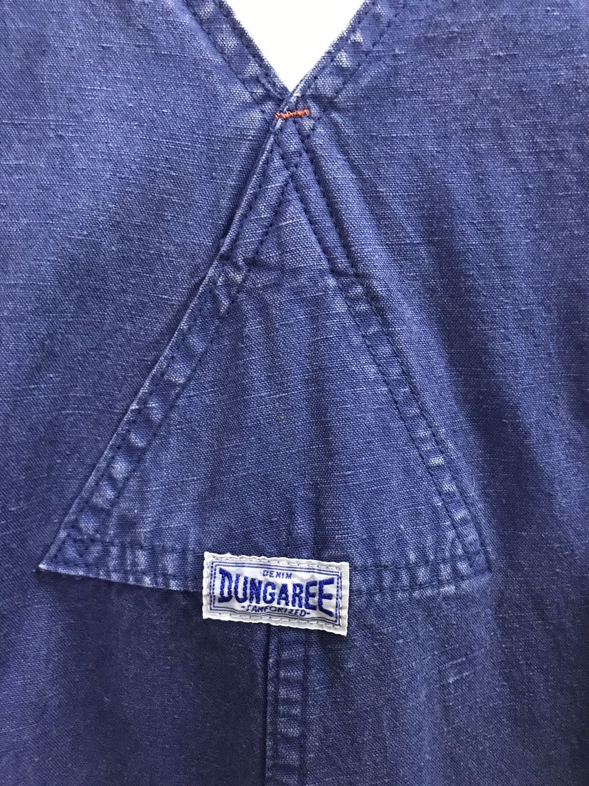 Japanese Brand × Vintage Vintage Denim Overall Rider Dungaree Paint Flash Design Size US 37 - 18 Thumbnail