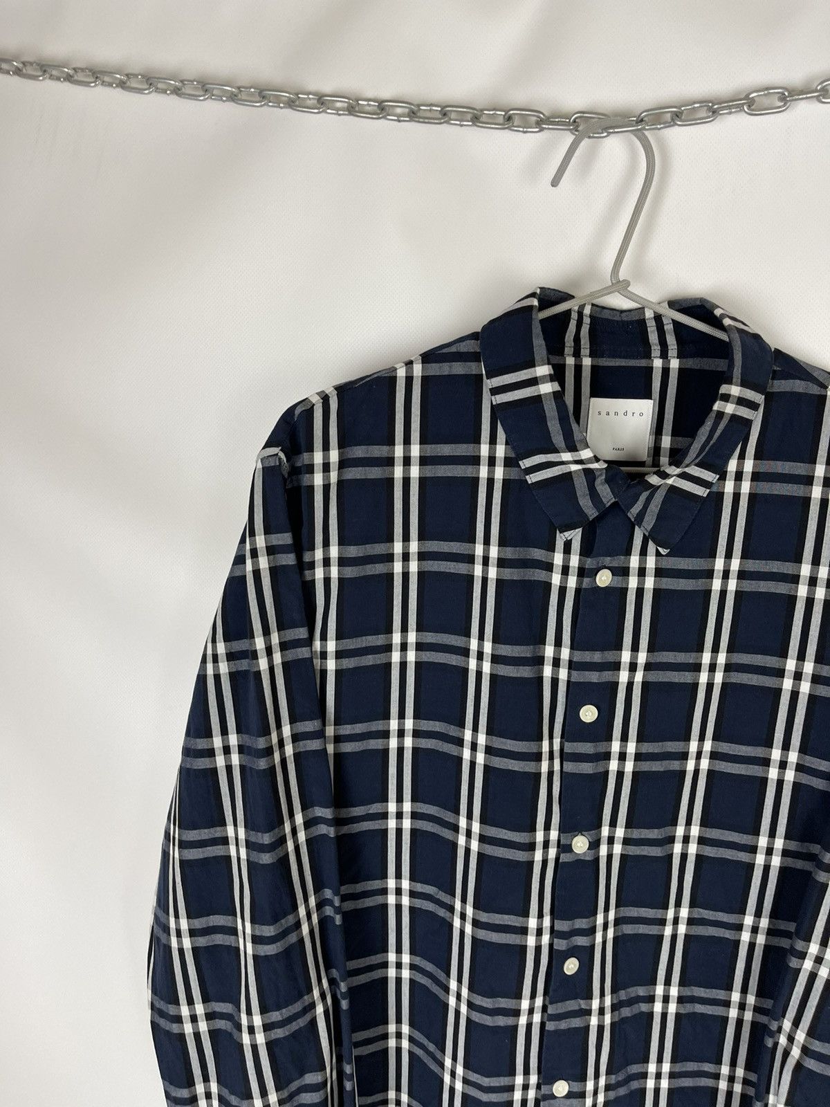Flannel Sandro Paris checkered long sleeve shirt Size US XL / EU 56 / 4 - 2 Thumbnail