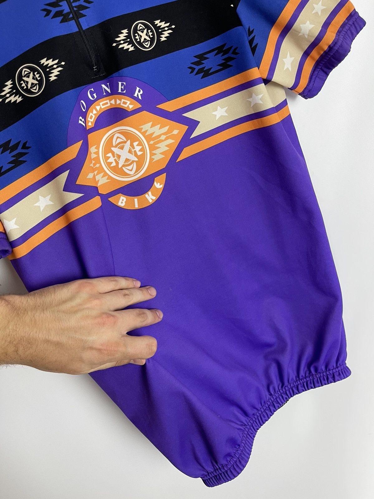 Bogner Bogner Bike vintage rare big pattern cycle jersey Size US M / EU 48-50 / 2 - 6 Thumbnail