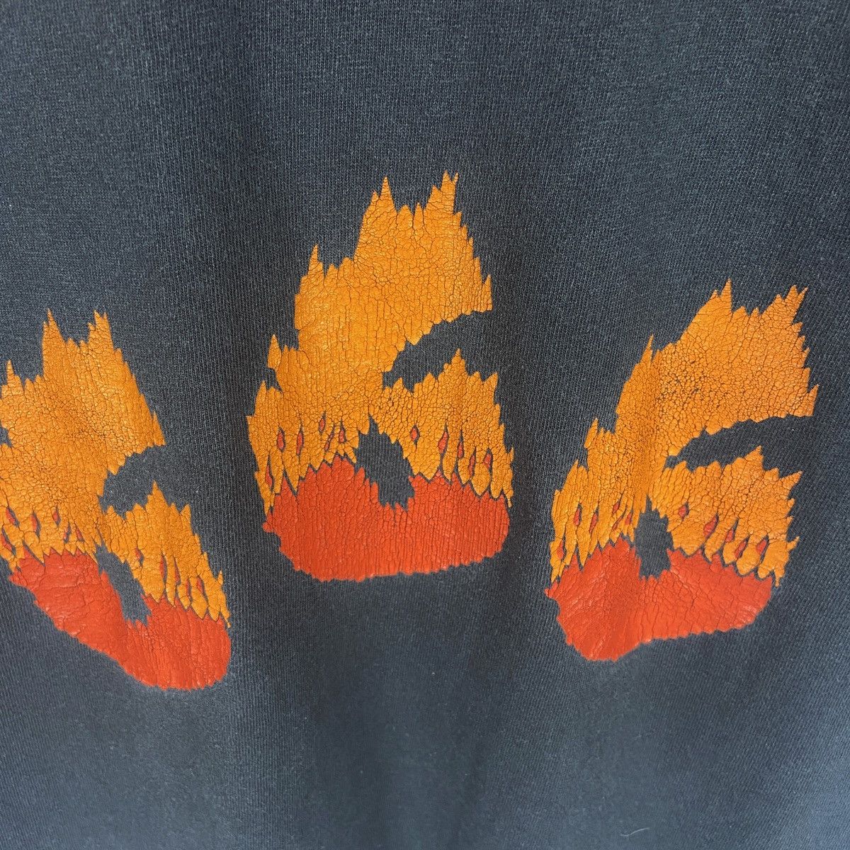 Vintage Vintage 90s Underground England 666 Devil Flame Rare tee Size US L / EU 52-54 / 3 - 6 Thumbnail