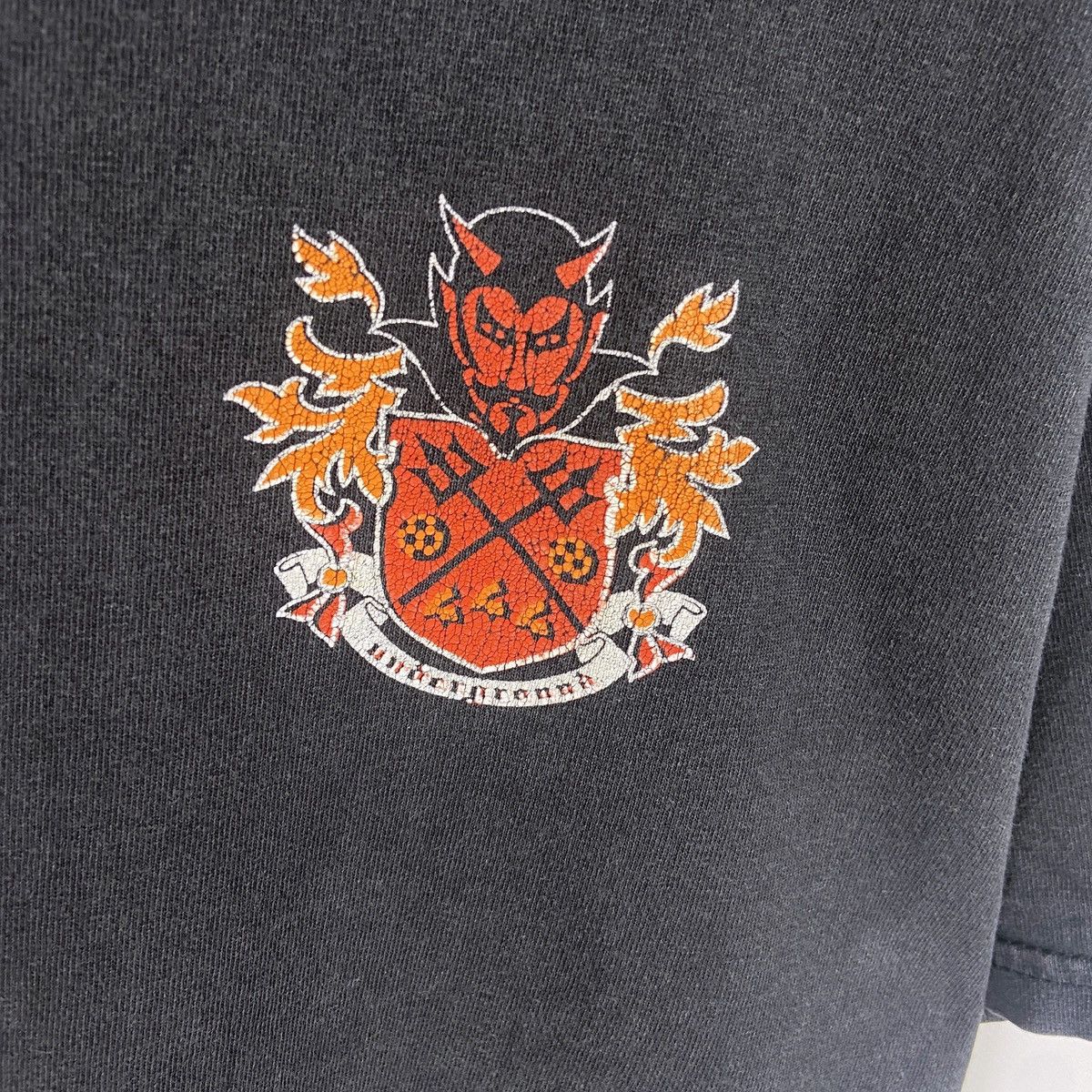Vintage Vintage 90s Underground England 666 Devil Flame Rare tee Size US L / EU 52-54 / 3 - 7 Thumbnail